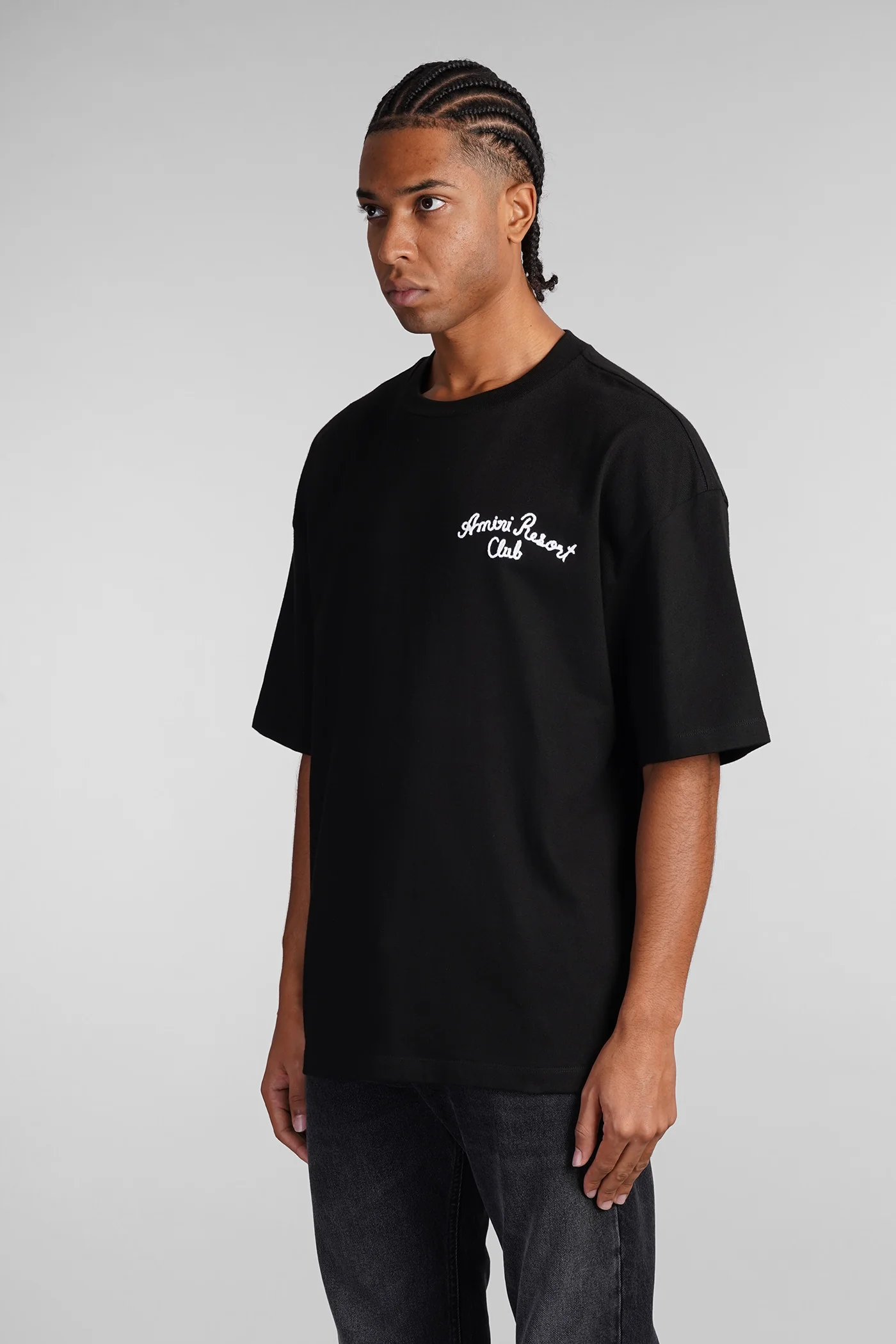 T-Shirt in black cotton - Image 4