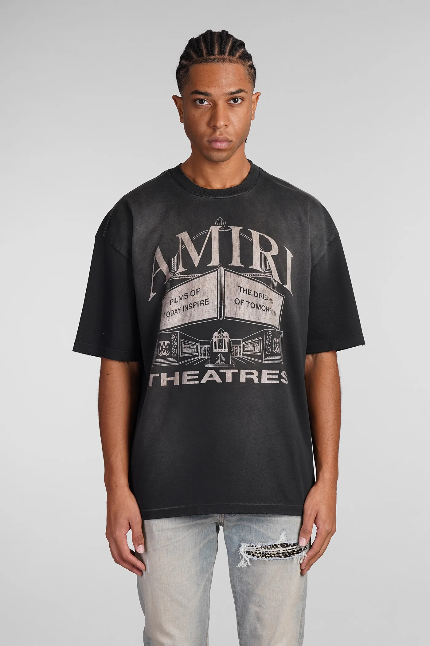 T-Shirt in black cotton