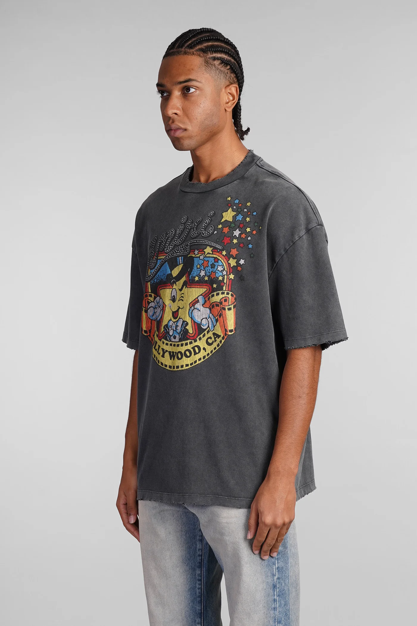 T-Shirt in black cotton - Image 4