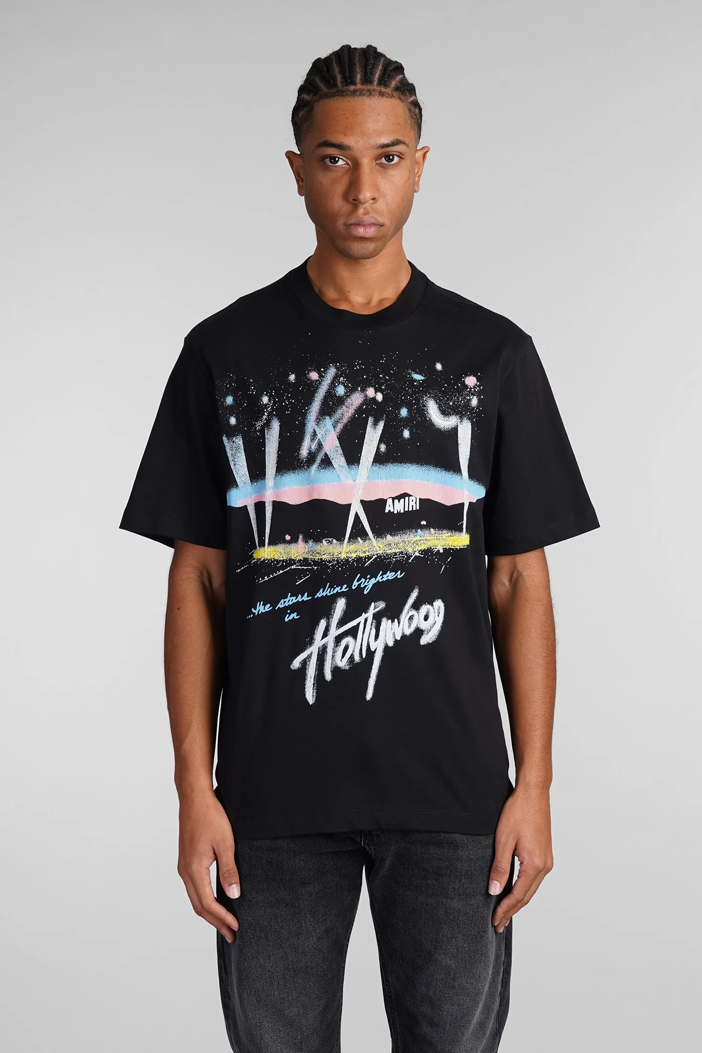 T-Shirt in black cotton