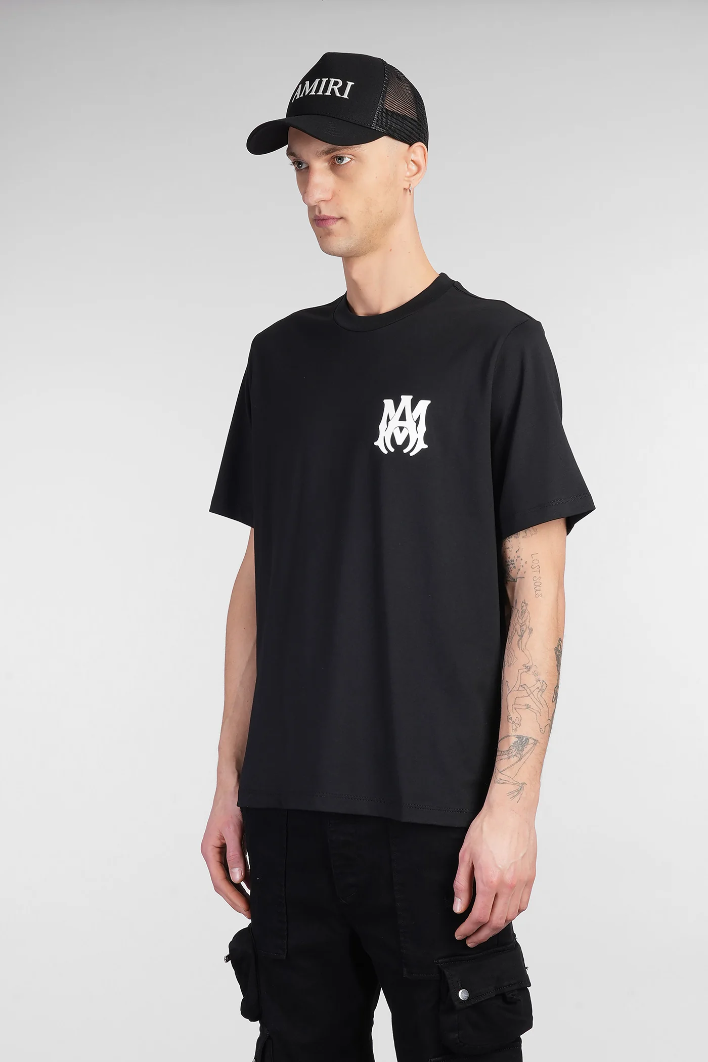 T-Shirt in black cotton - Image 4