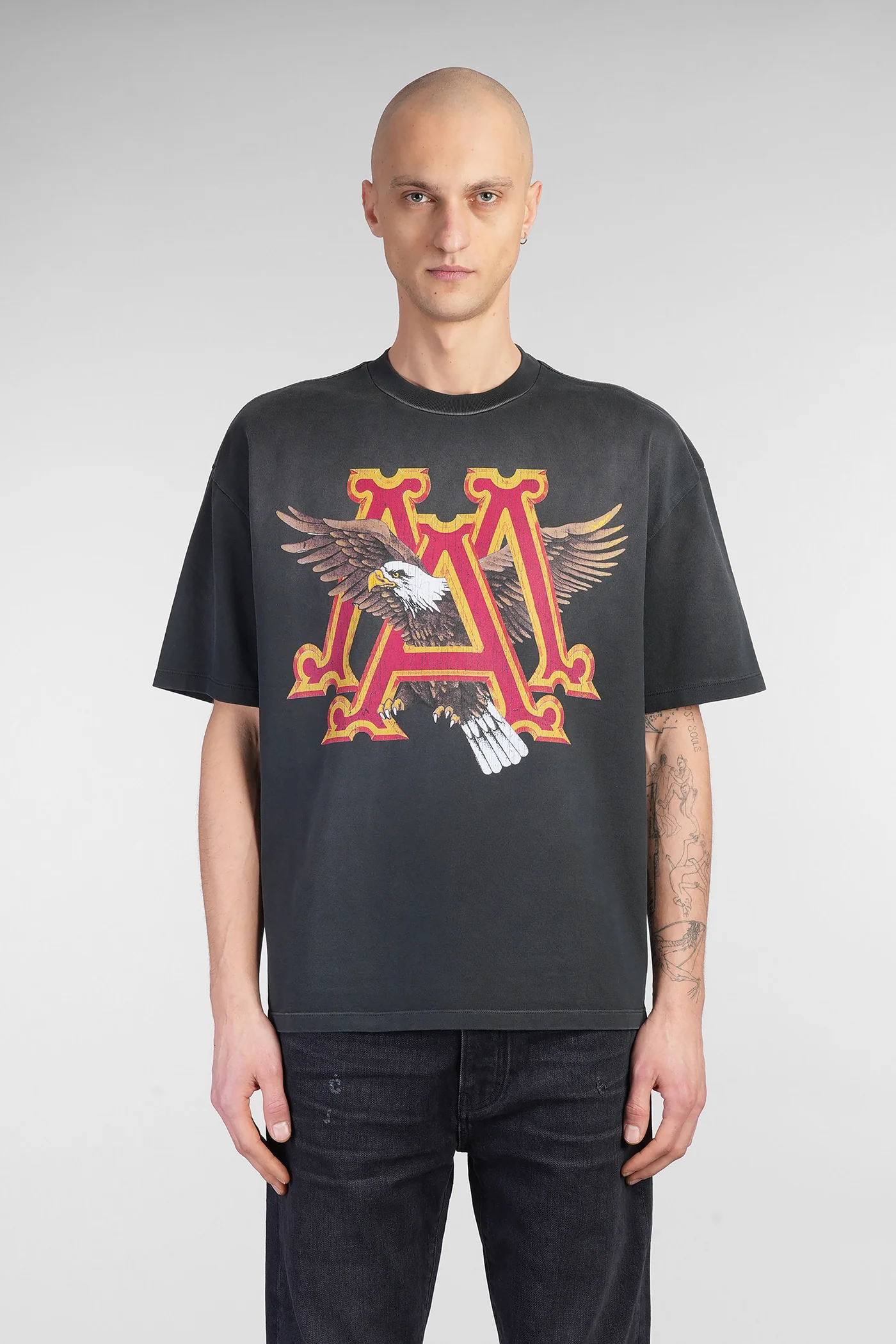 T-Shirt in black cotton