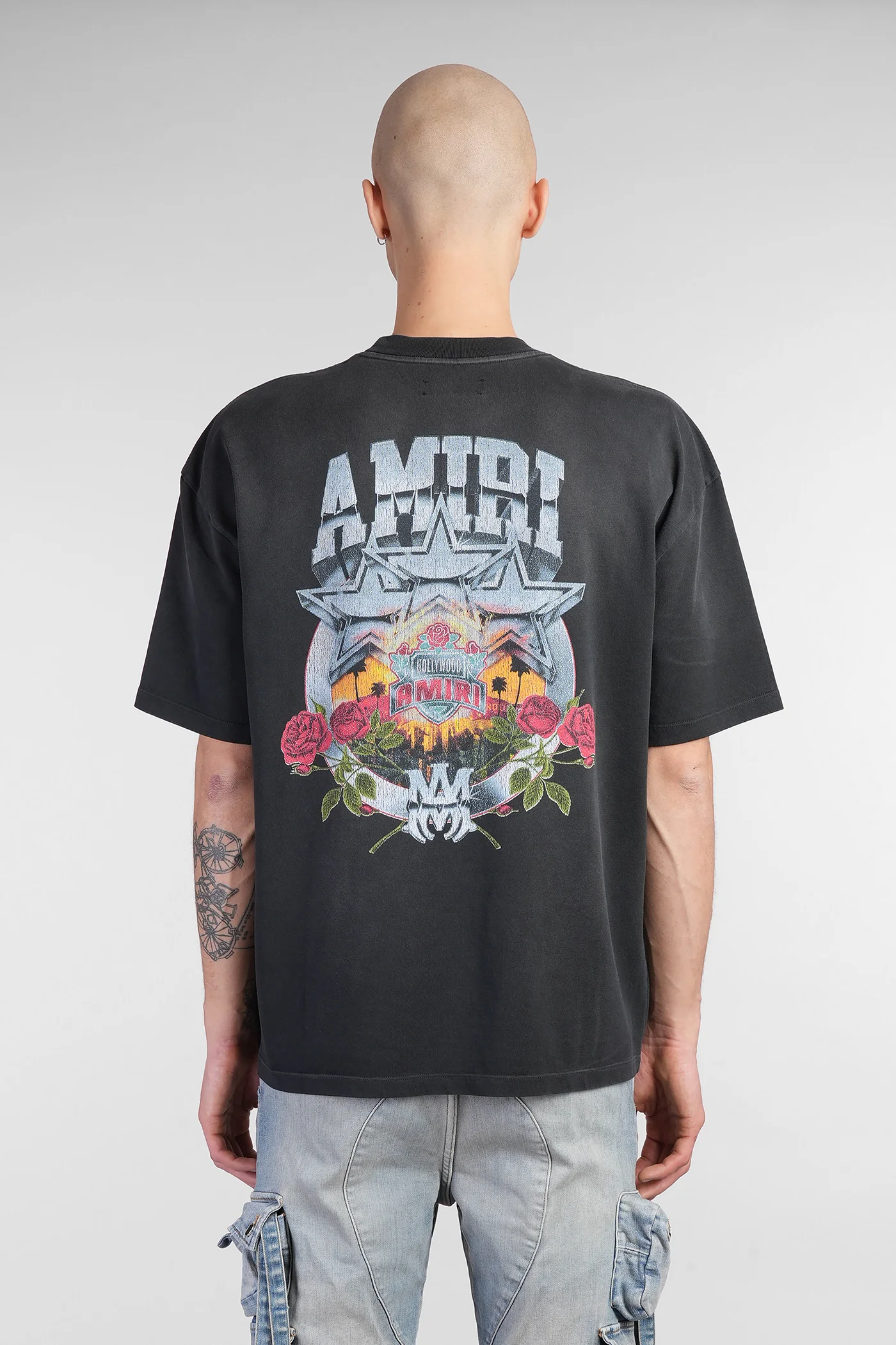 T-Shirt in black cotton - Image 3