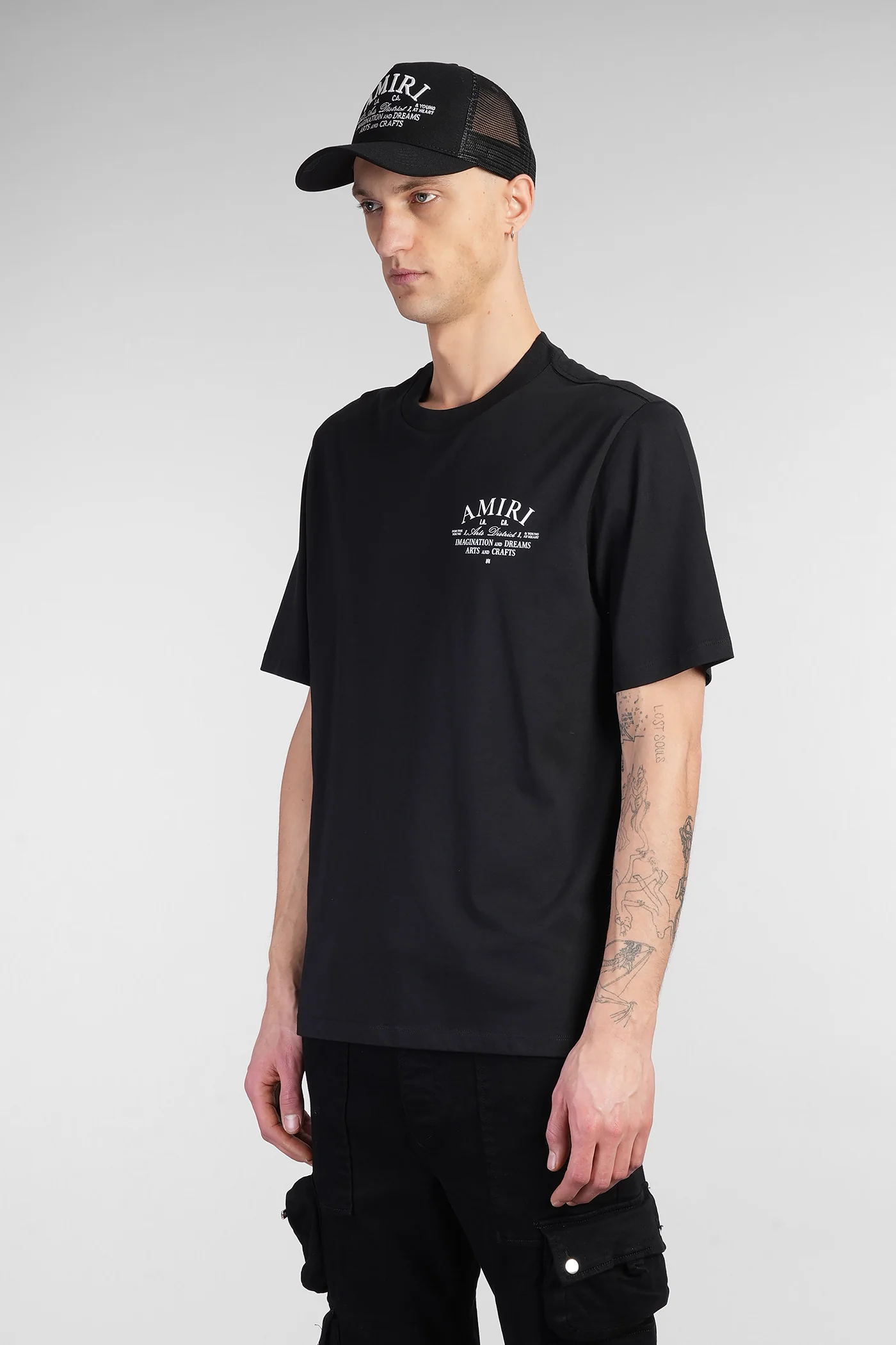 T-Shirt in black cotton - Image 4