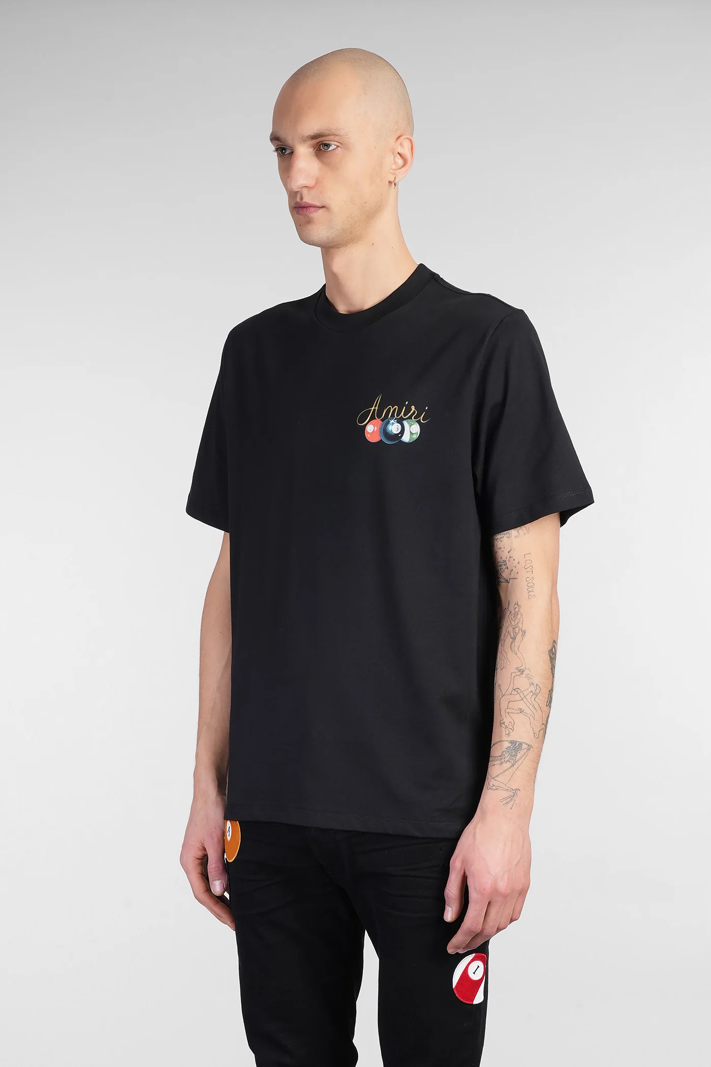 T-Shirt in black cotton - Image 4