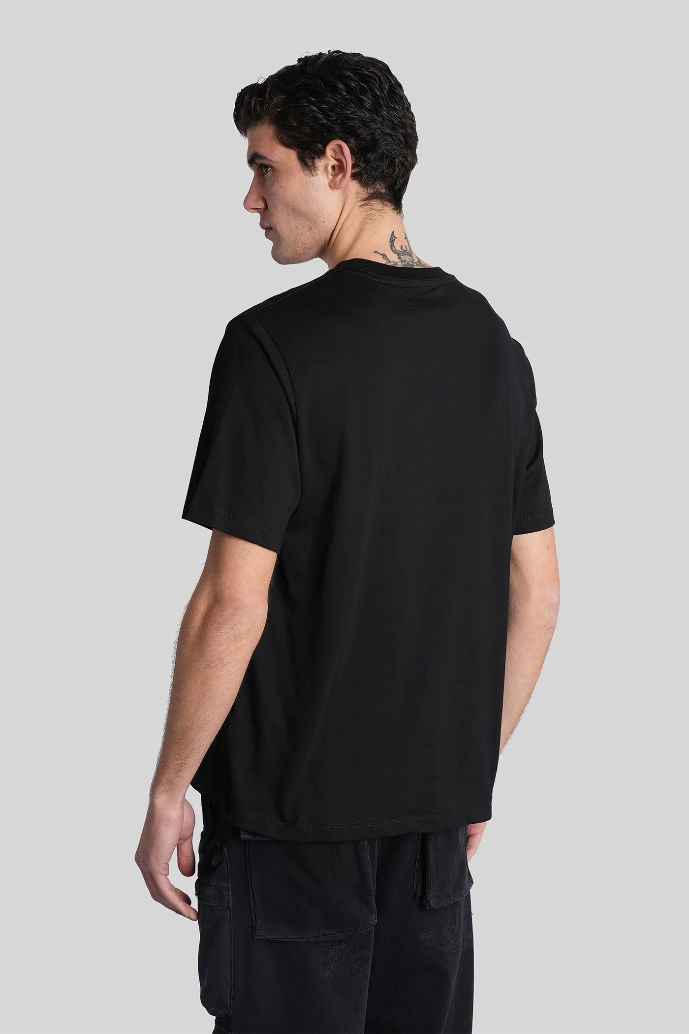 T-Shirt in black cotton - Image 3