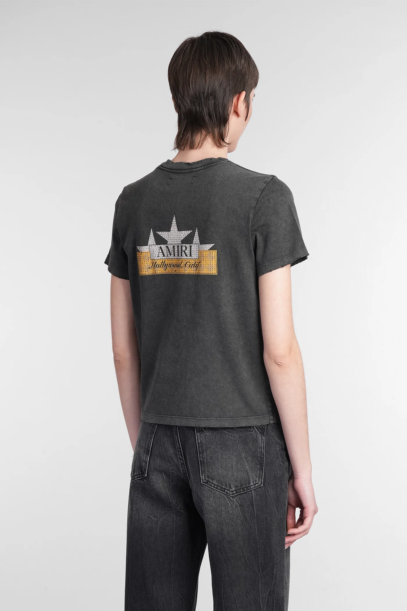 T-Shirt in black cotton - Image 3