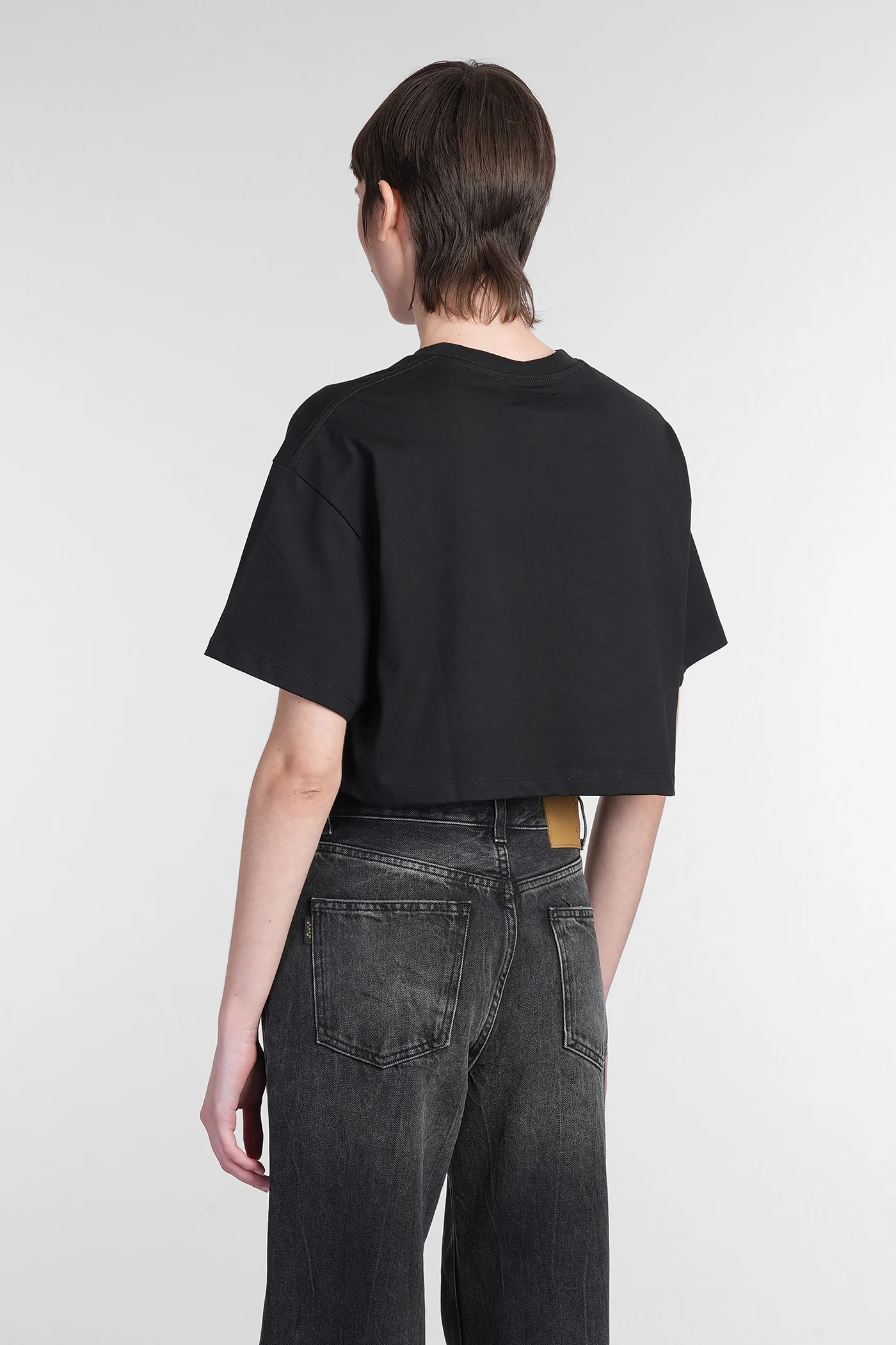 T-Shirt in black cotton - Image 3