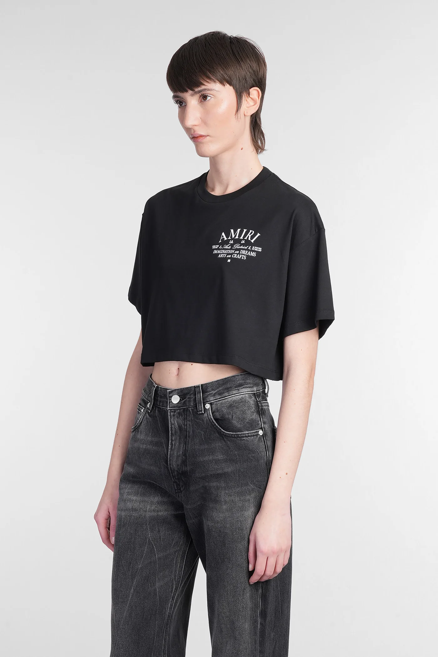 T-Shirt in black cotton - Image 4