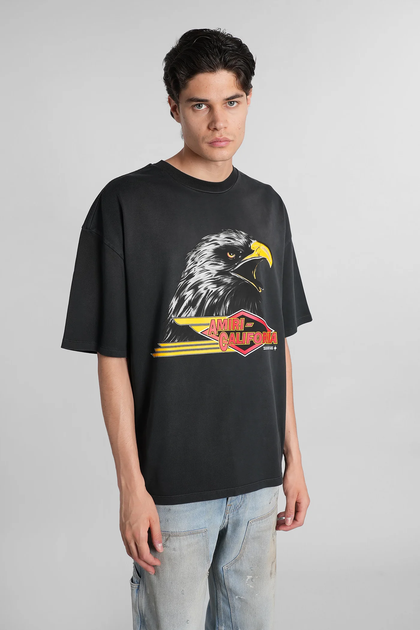 T-Shirt in black cotton