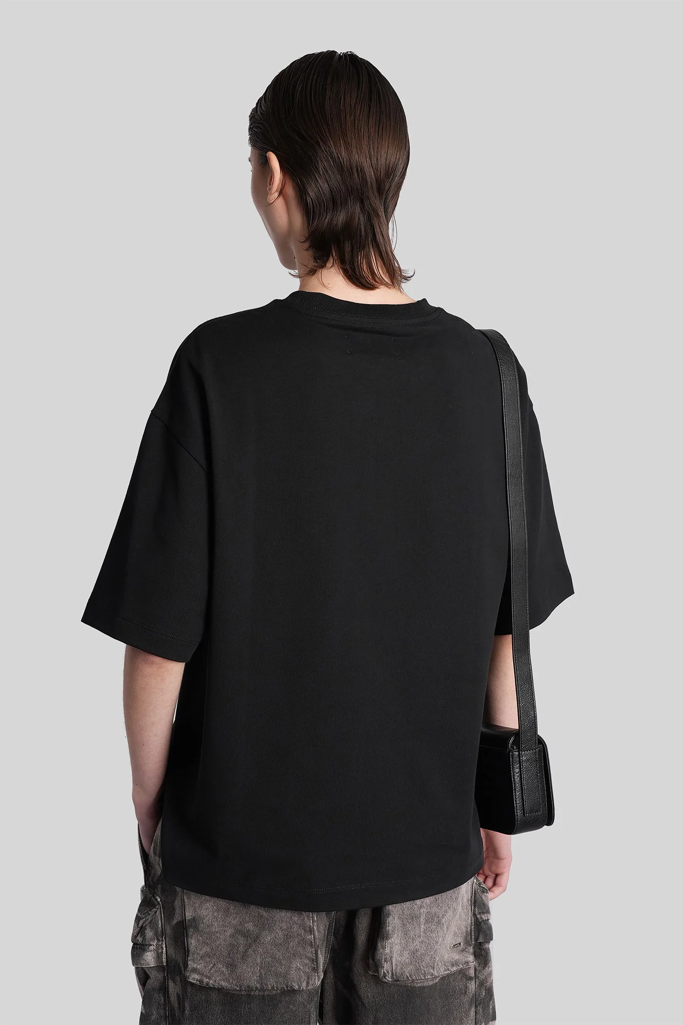 T-Shirt in black cotton - Image 3