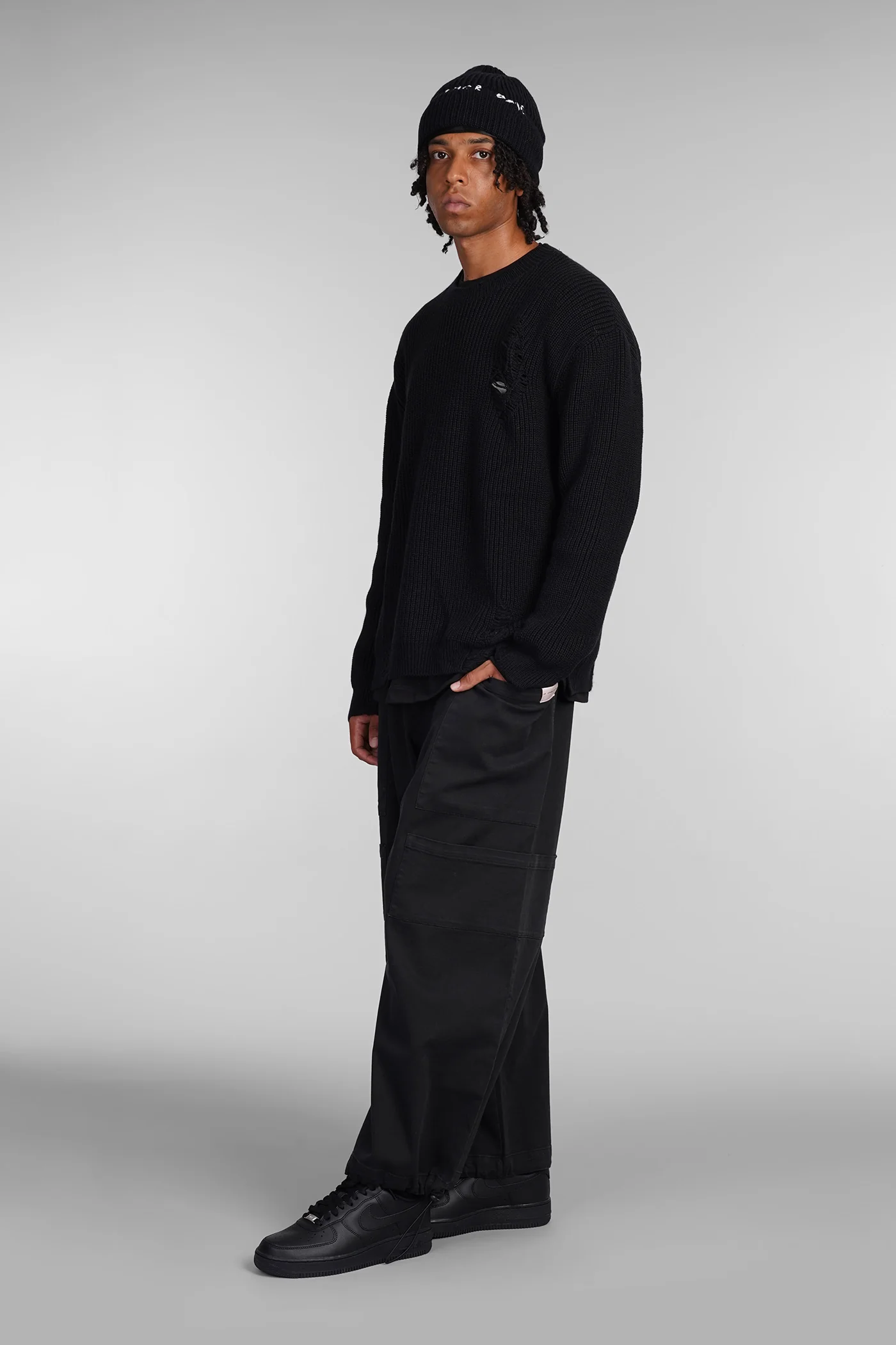 Knitwear in black acrylic - Image 2