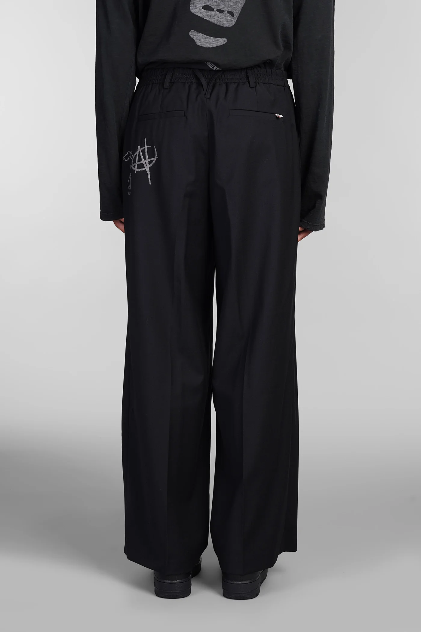 Pants in black polyester - Image 3