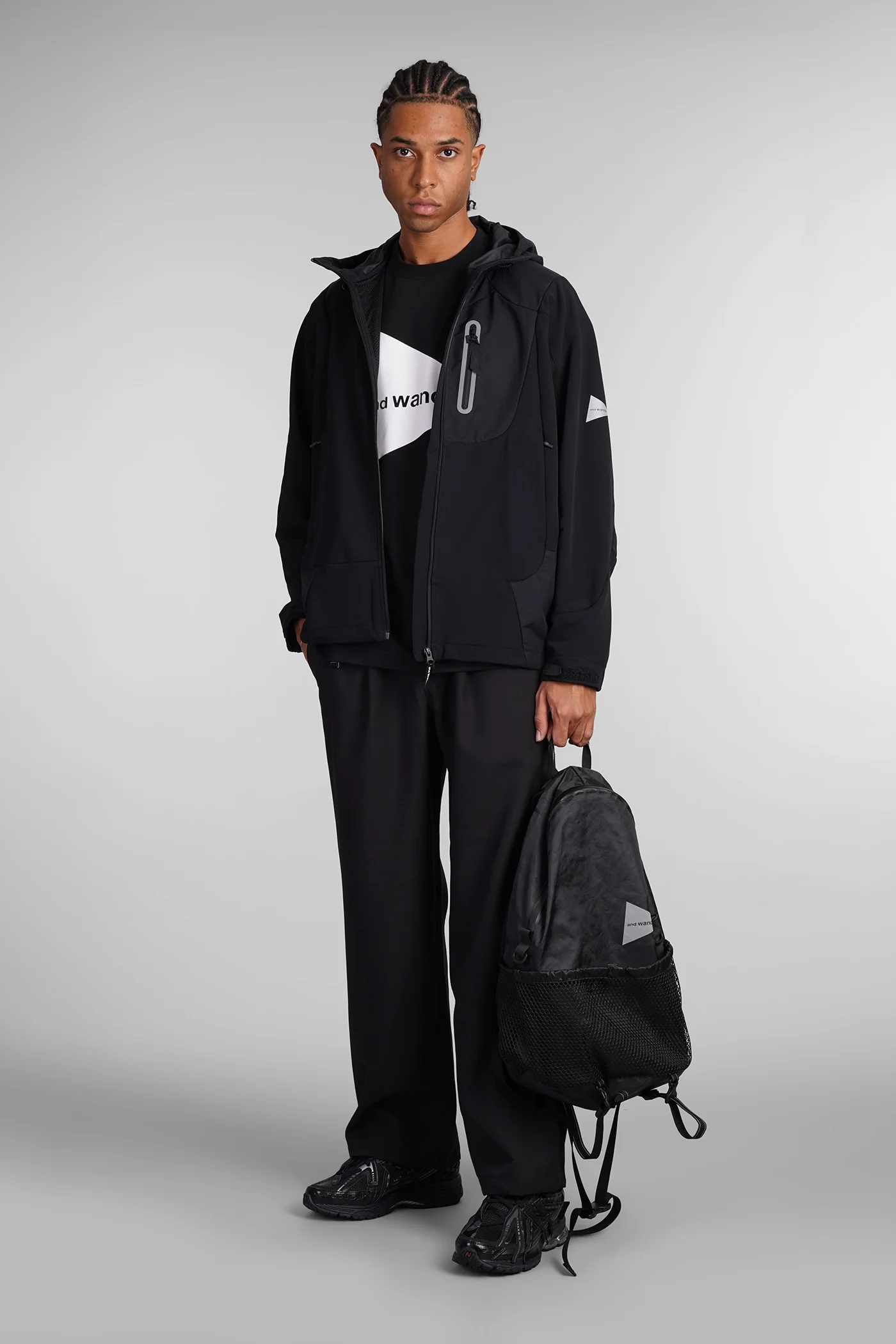 Casual jacket in black nylon - Image 2