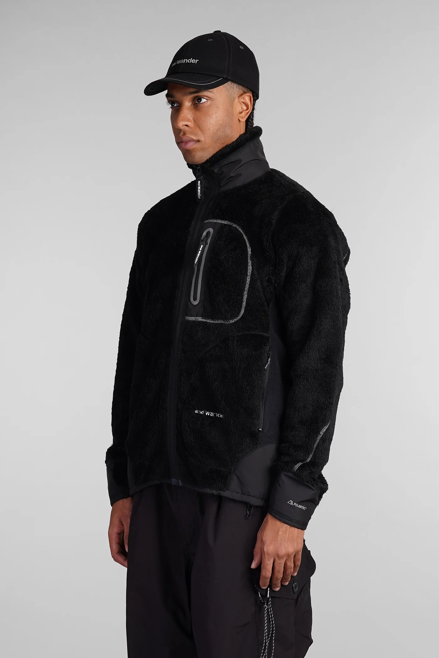 Casual jacket in black polyester - Image 4