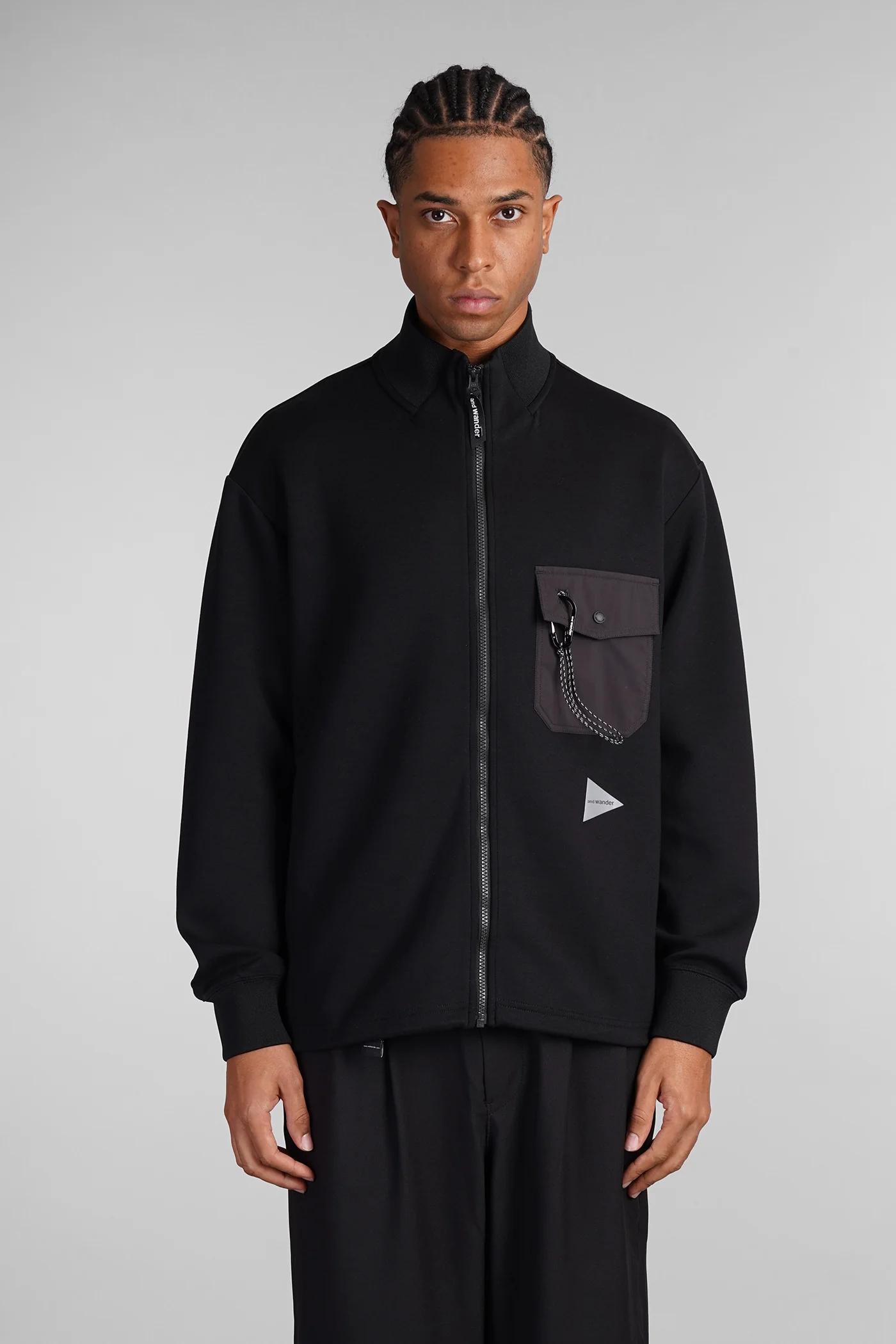 Casual jacket in black polyester
