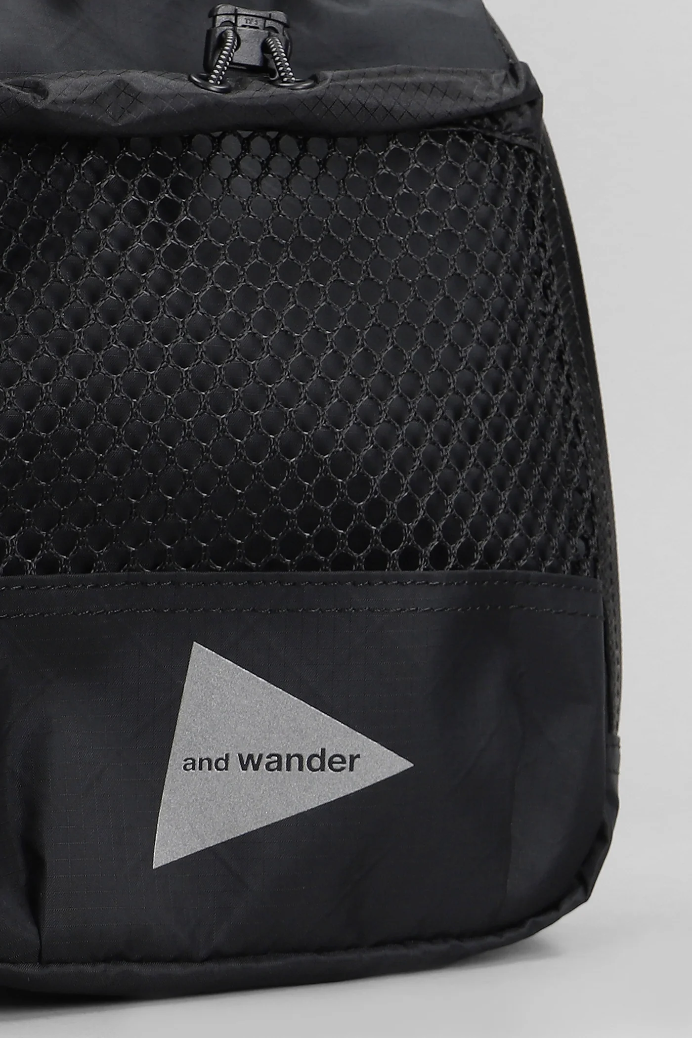 Clutch in black polyester - Image 4