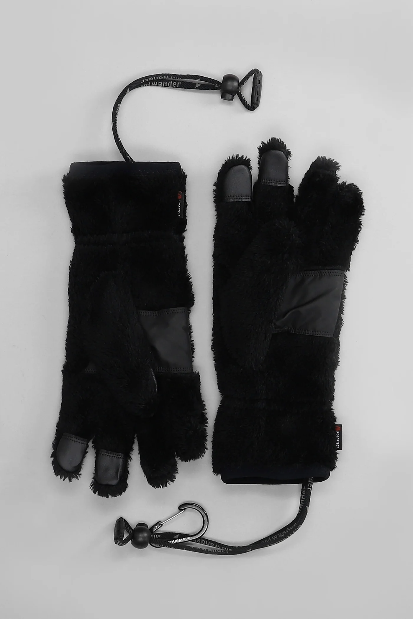 Gloves in black polyester - Image 3