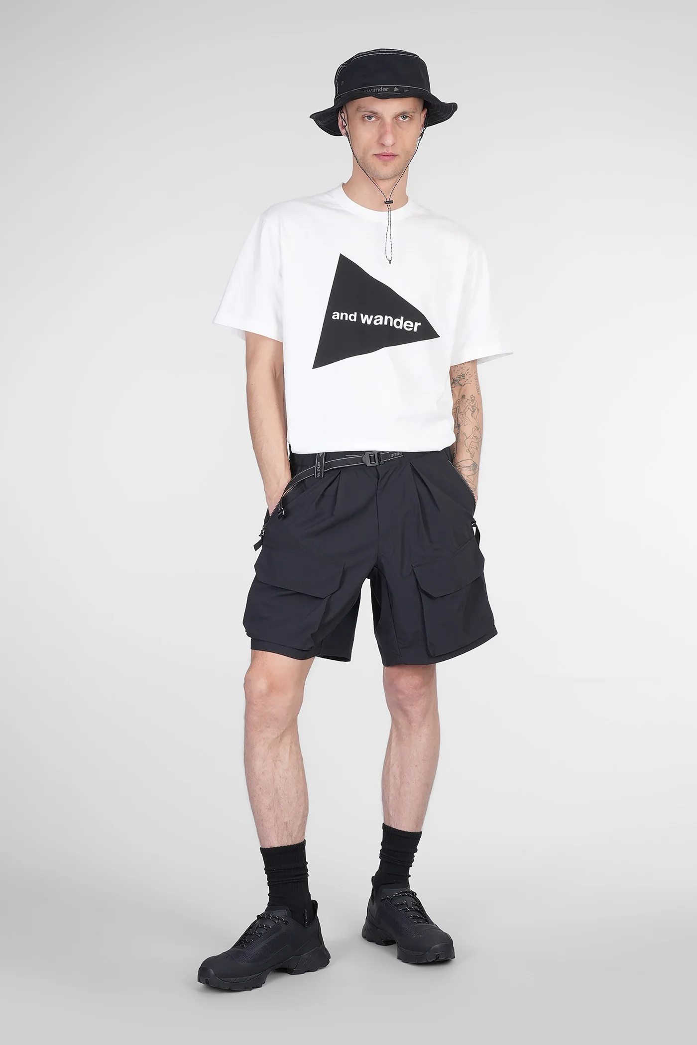 Shorts in black nylon - Image 2