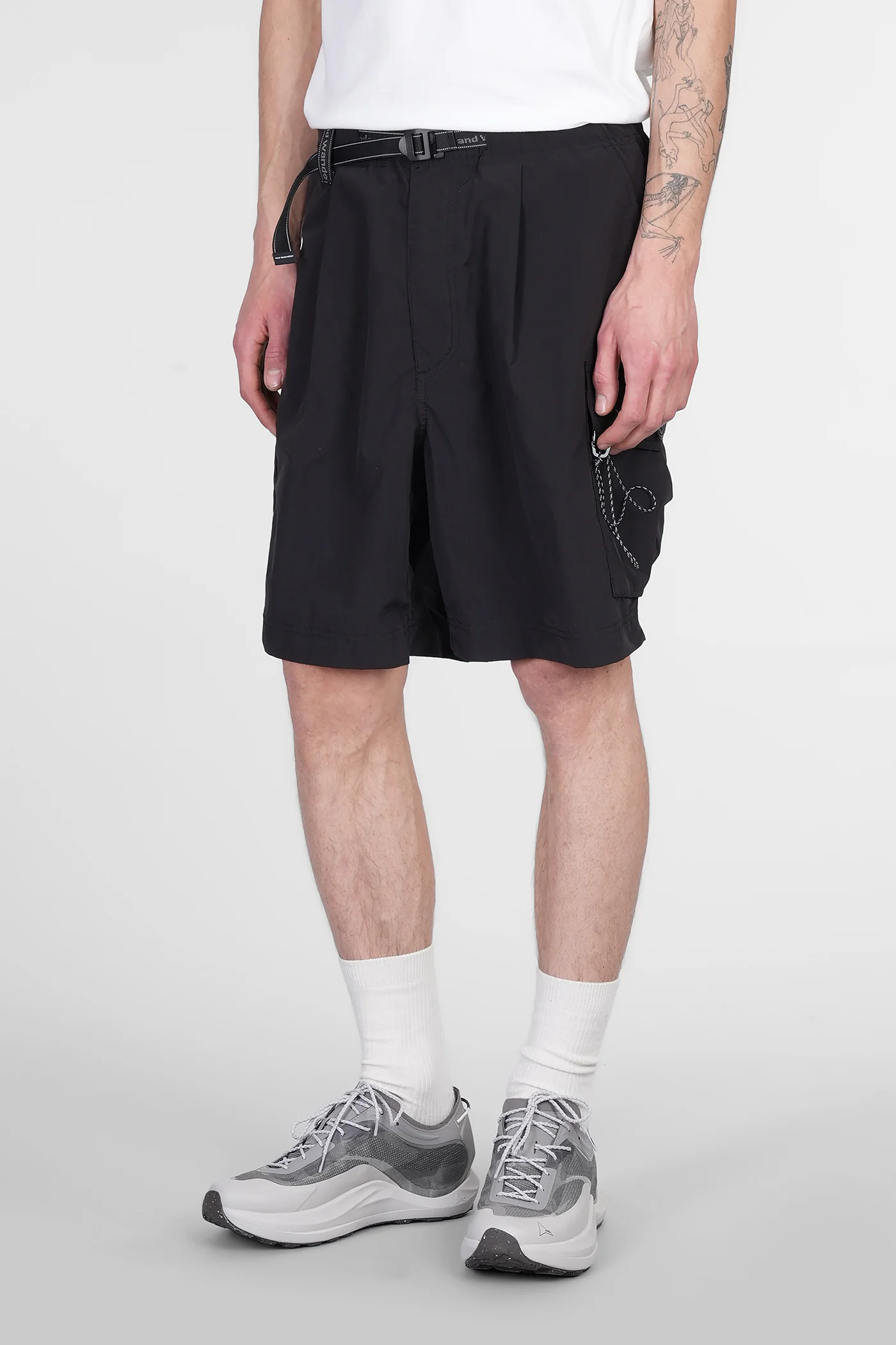 Shorts in black polyester - Image 4