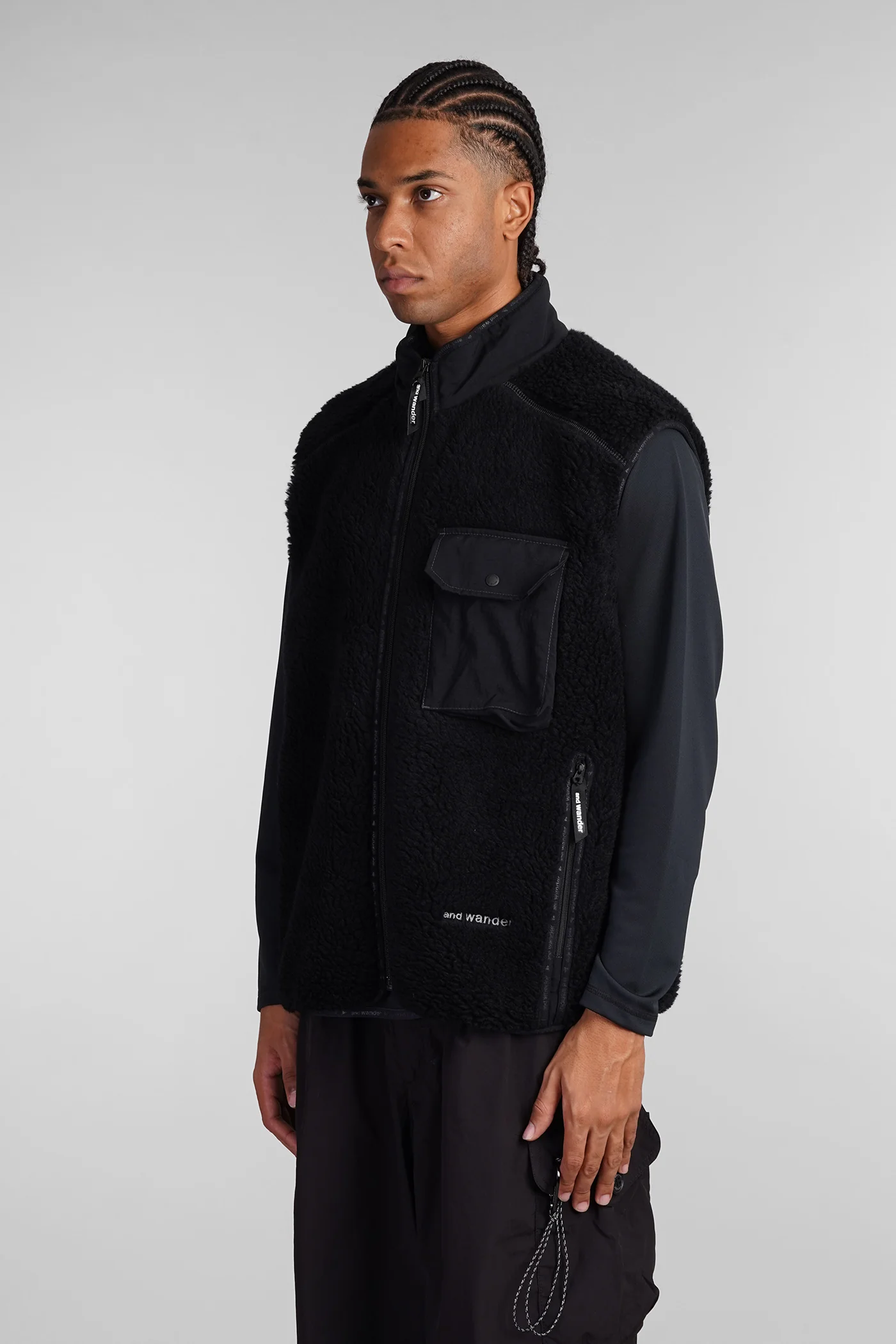 Vest in black polyester - Image 4