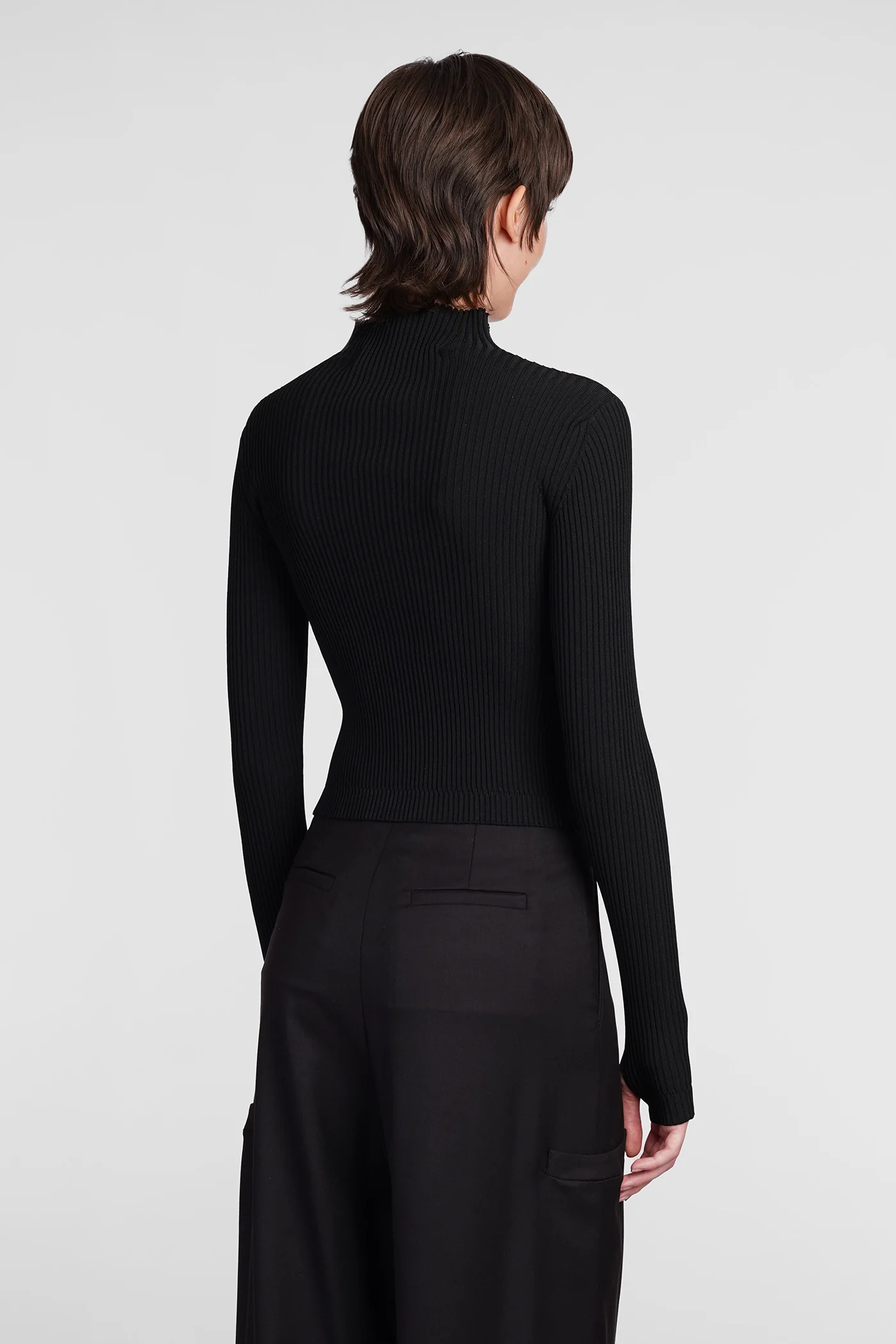 Cardigan in black wool - Image 3