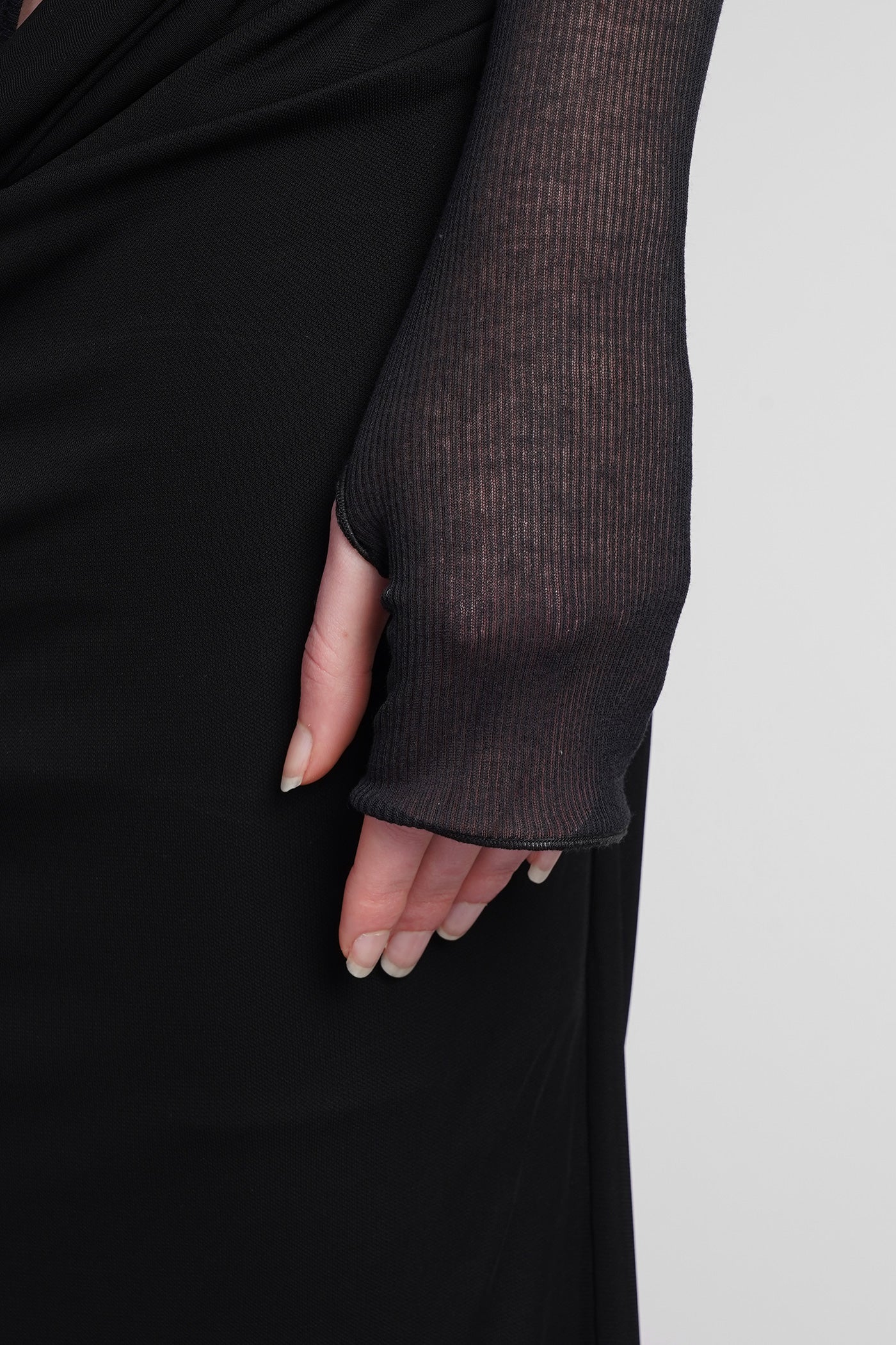 Dress woman  in black viscose - Image 5