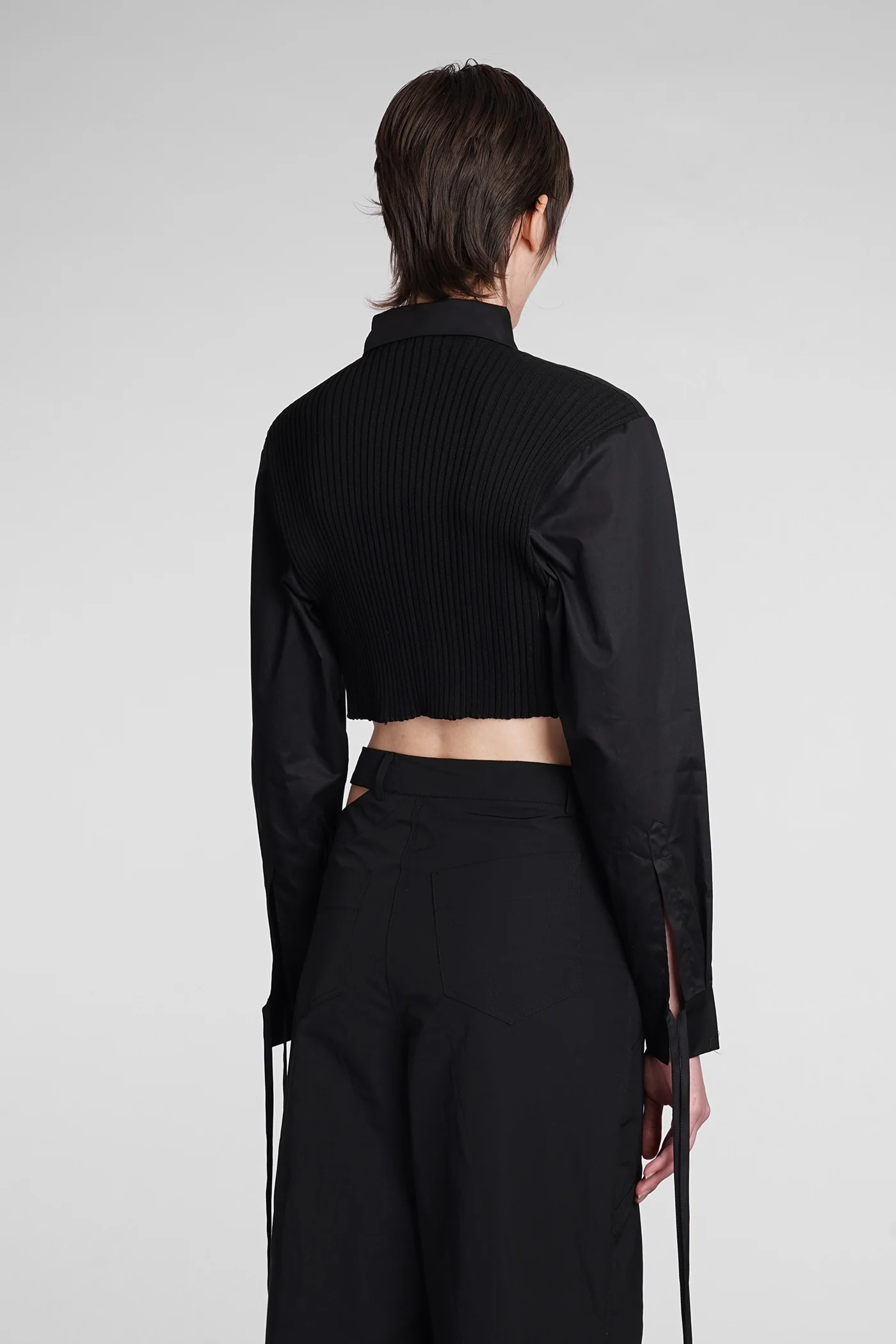 Shirt in black cotton - Image 8