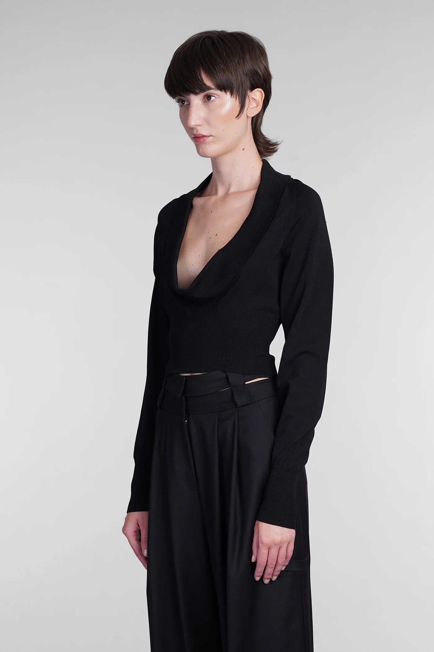 Topwear in black viscose - Image 4