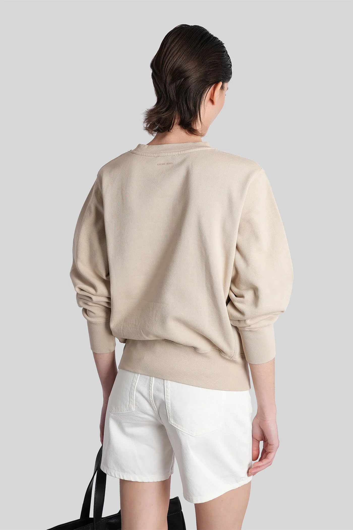 Harry Sweatshirt in beige cotton - Image 3