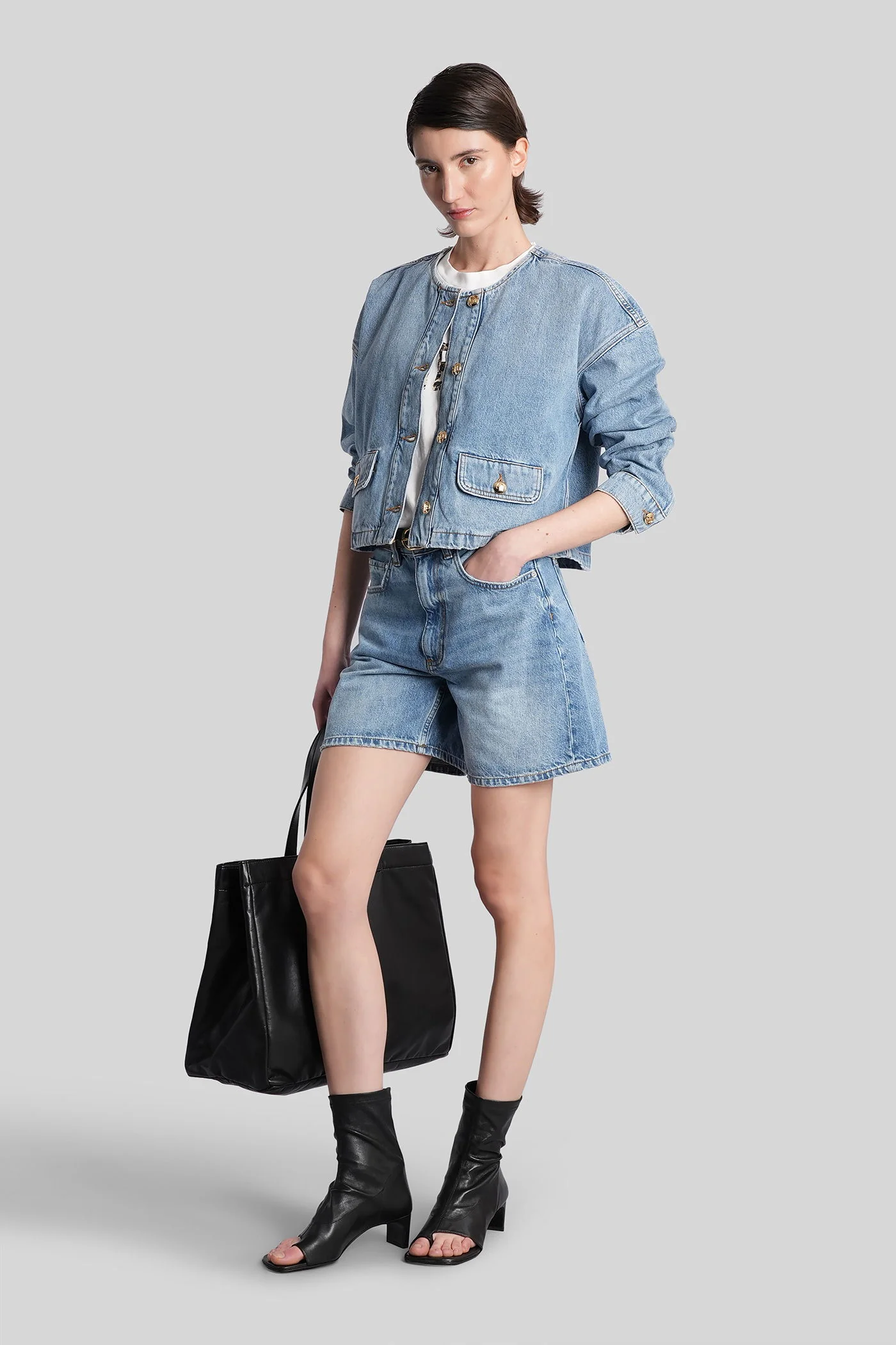 Heath Shorts in blue cotton - Image 2