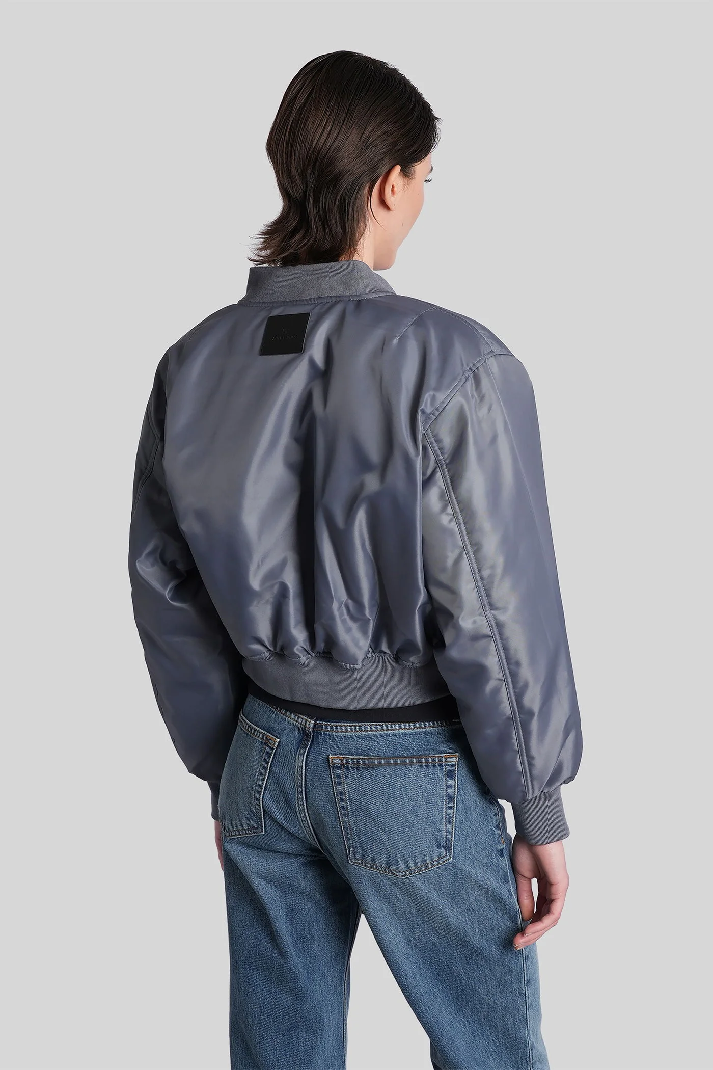 Leon Bomber Jacket in grey polyester - Image 3