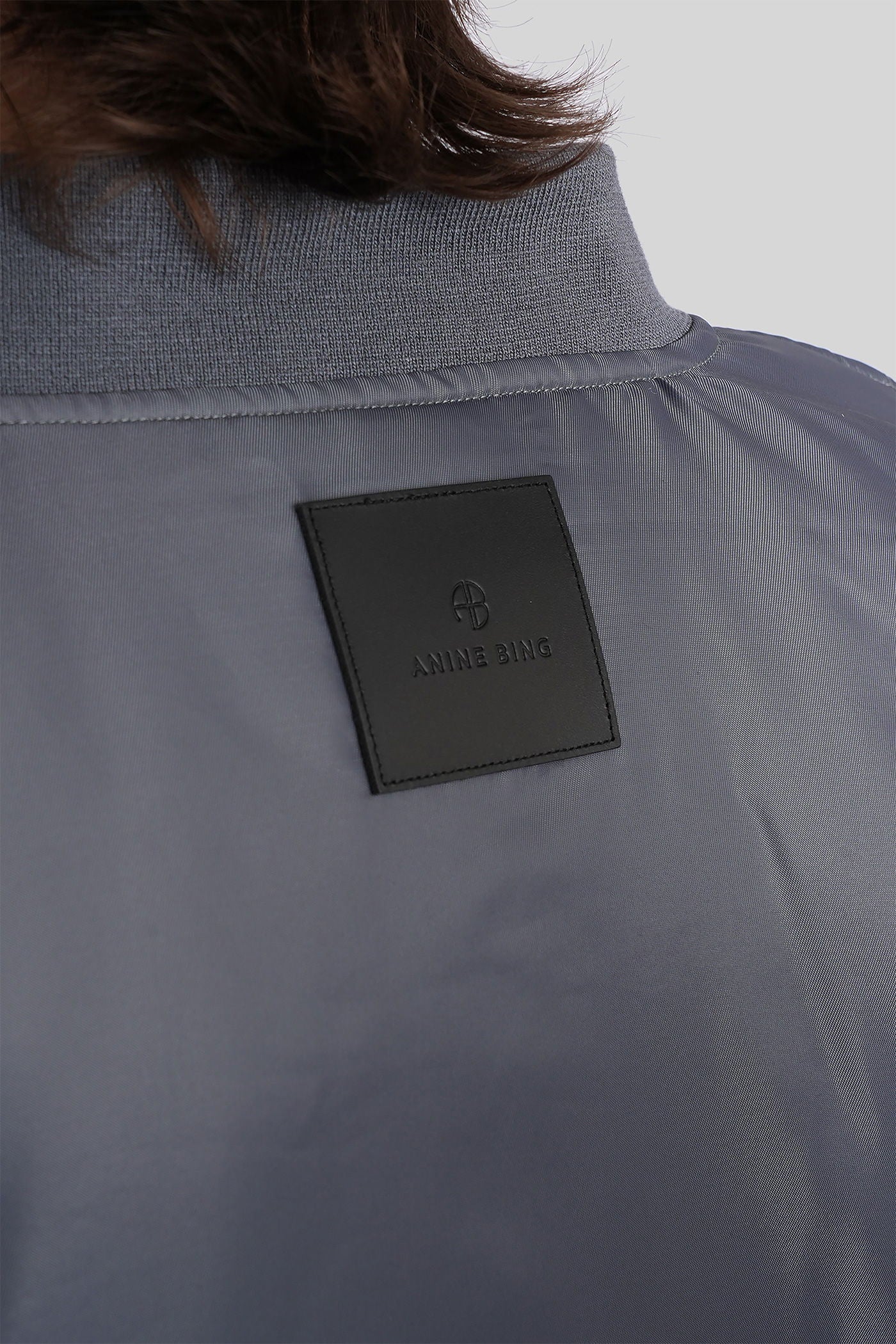 Leon Bomber Jacket in grey polyester - Image 5