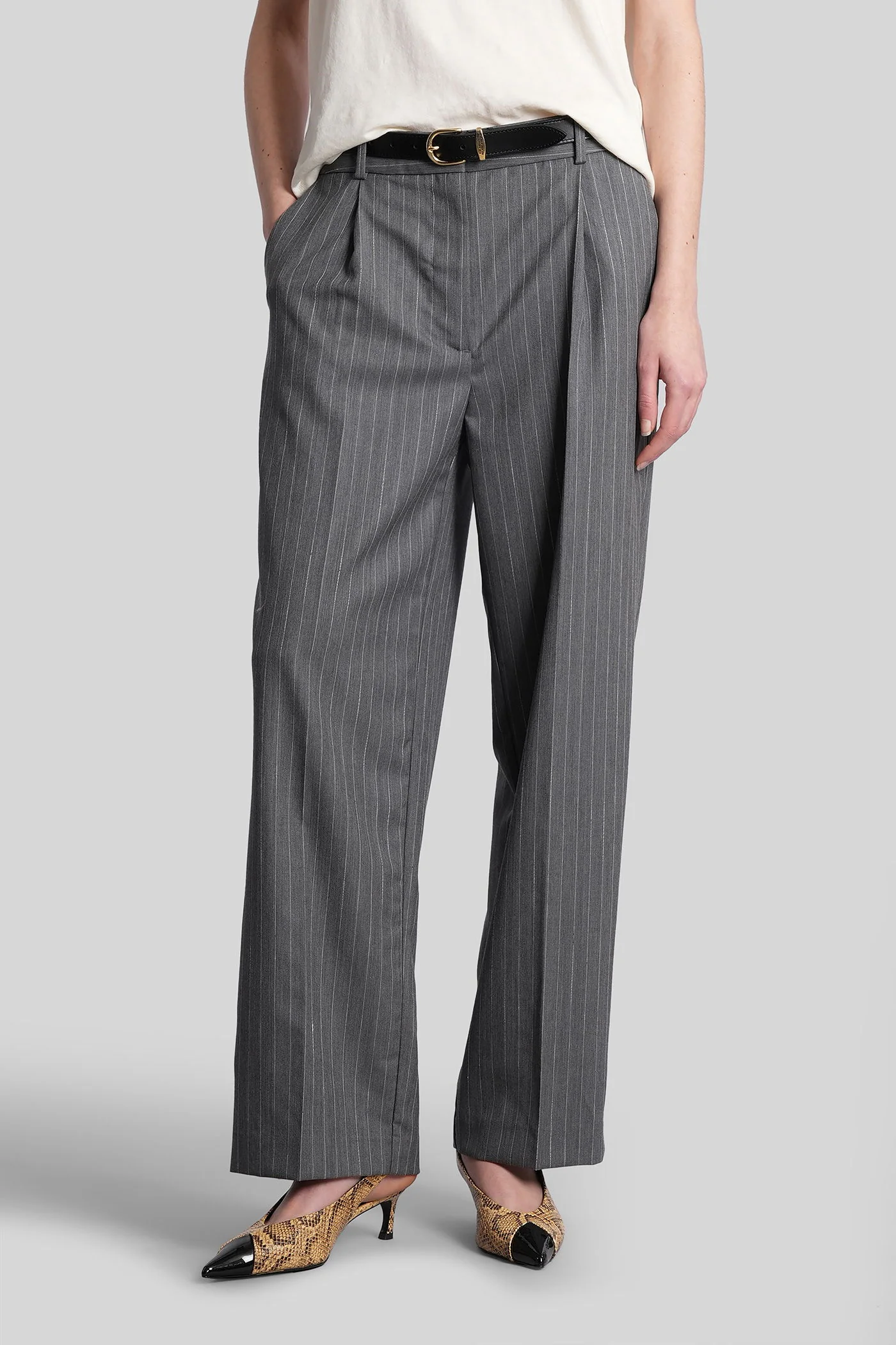 Trent Pants in grey wool