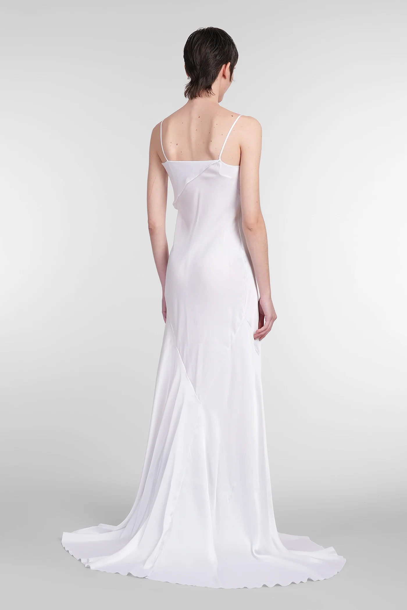Aaricia Long dress in white silk - Image 3