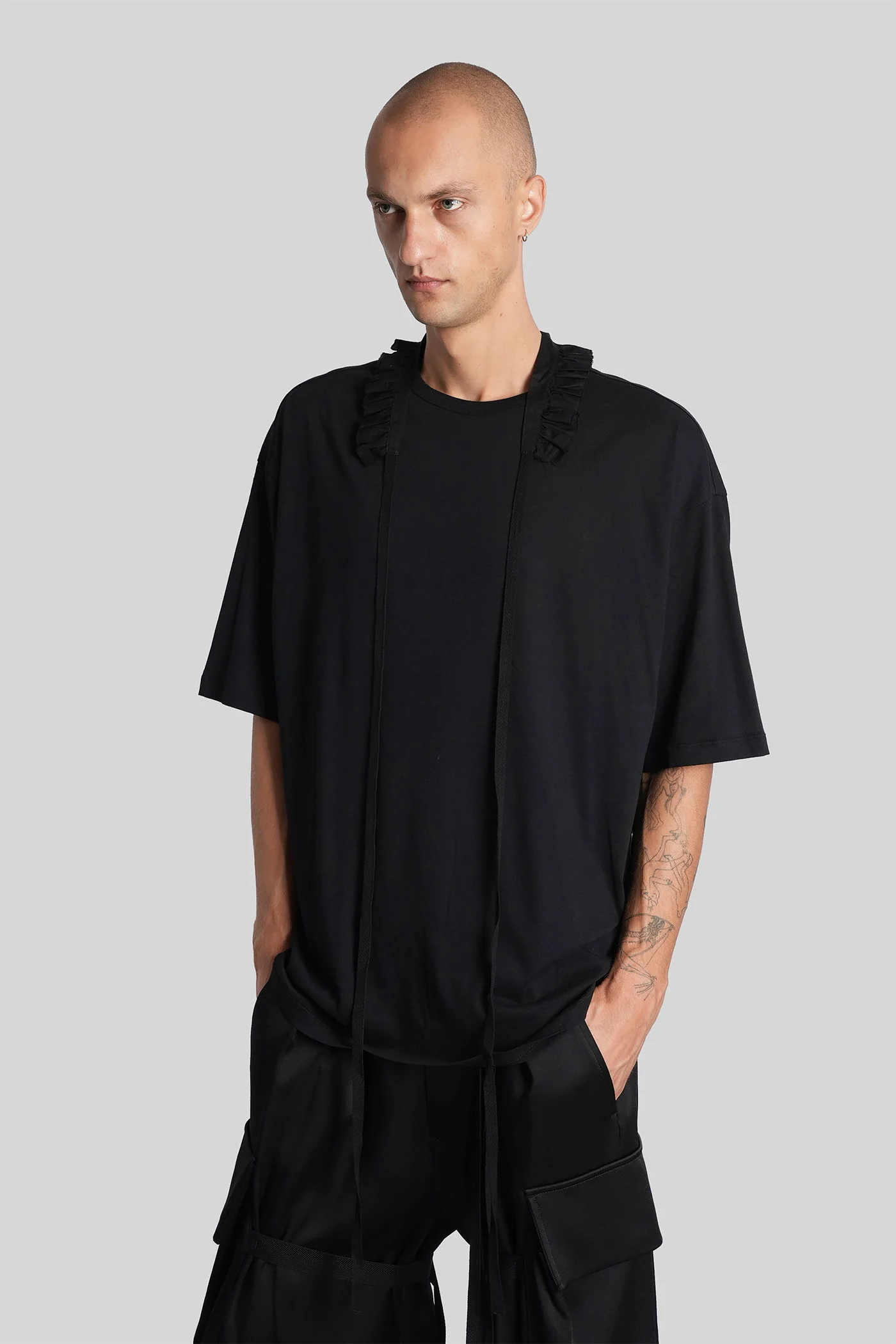 Danvald T-Shirt in black cotton - Image 4