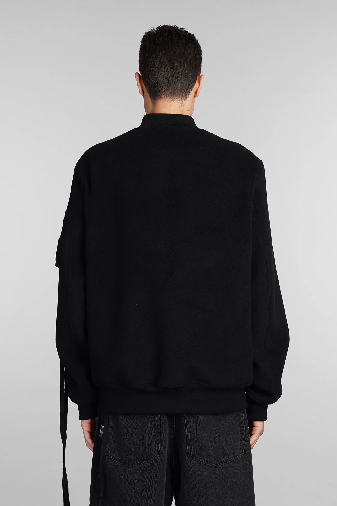 Dries Bomber Jacket in black wool - Image 3