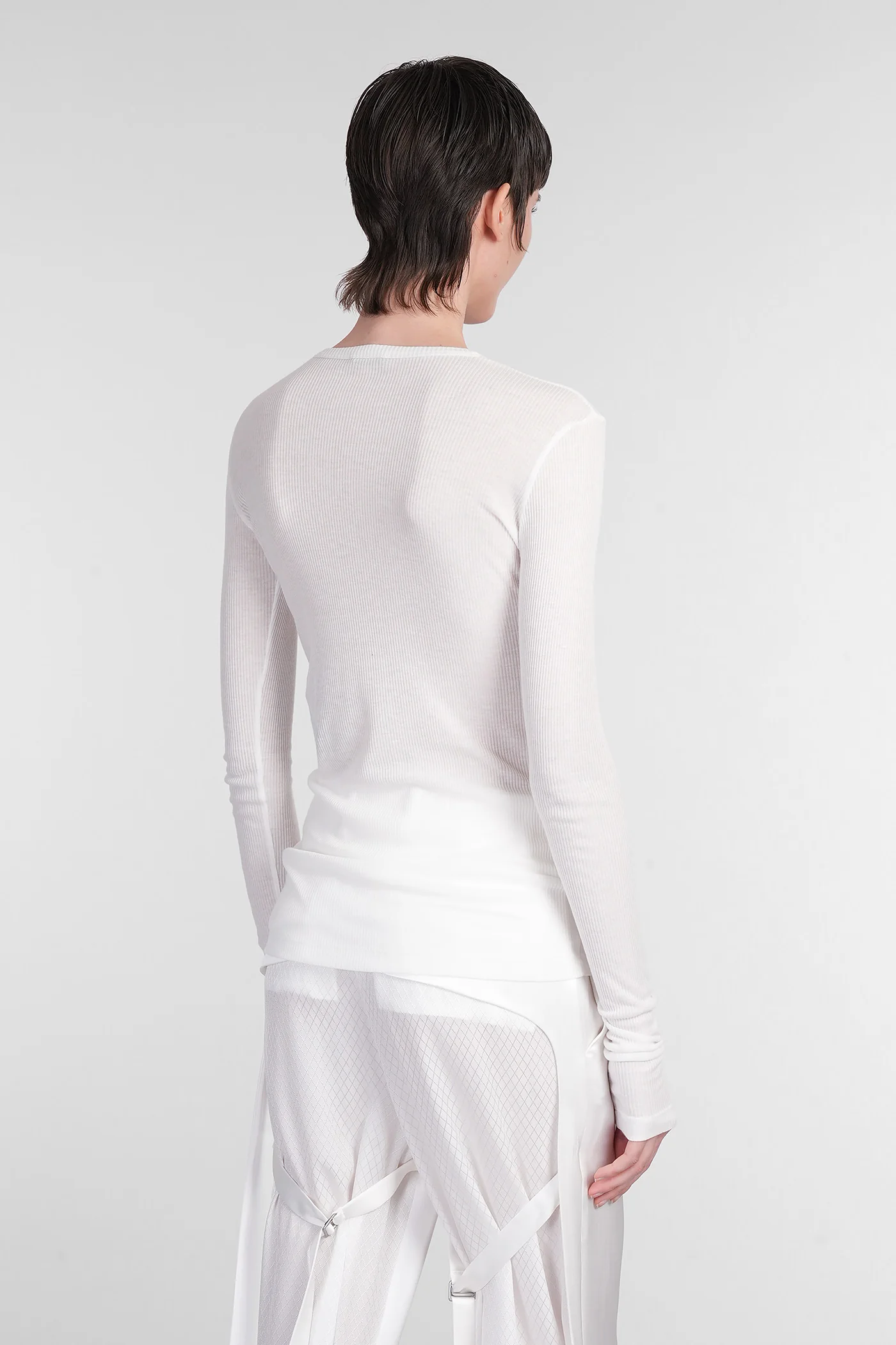 Fiene T-Shirt in white viscose - Image 3