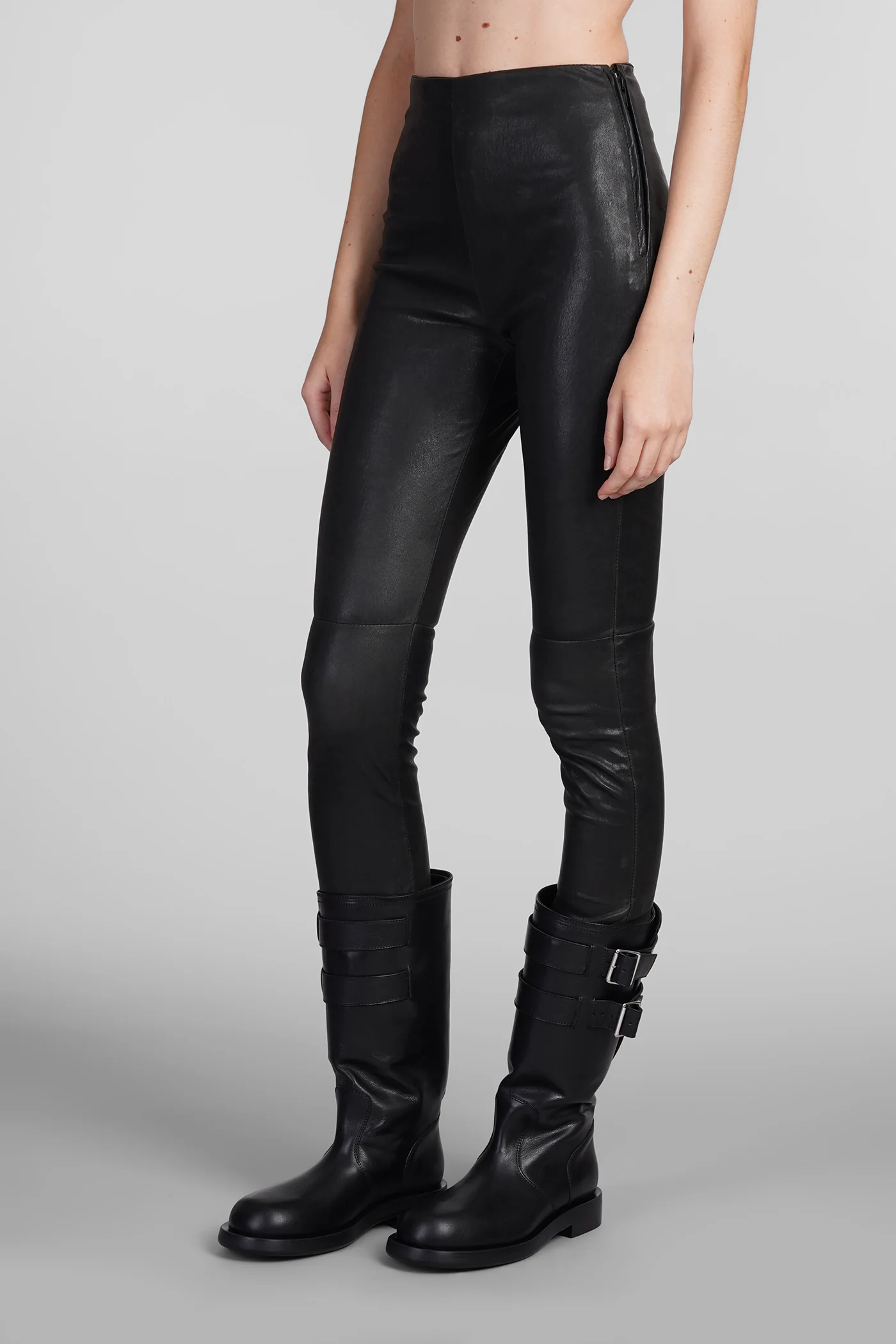 Florence Leggings in black leather - Image 4