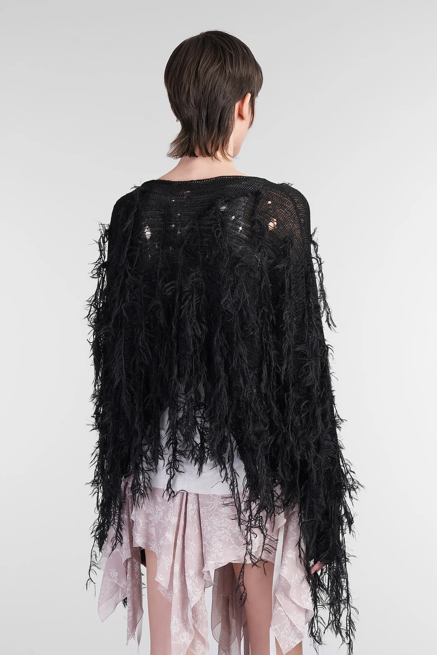 Knitwear in black viscose - Image 3