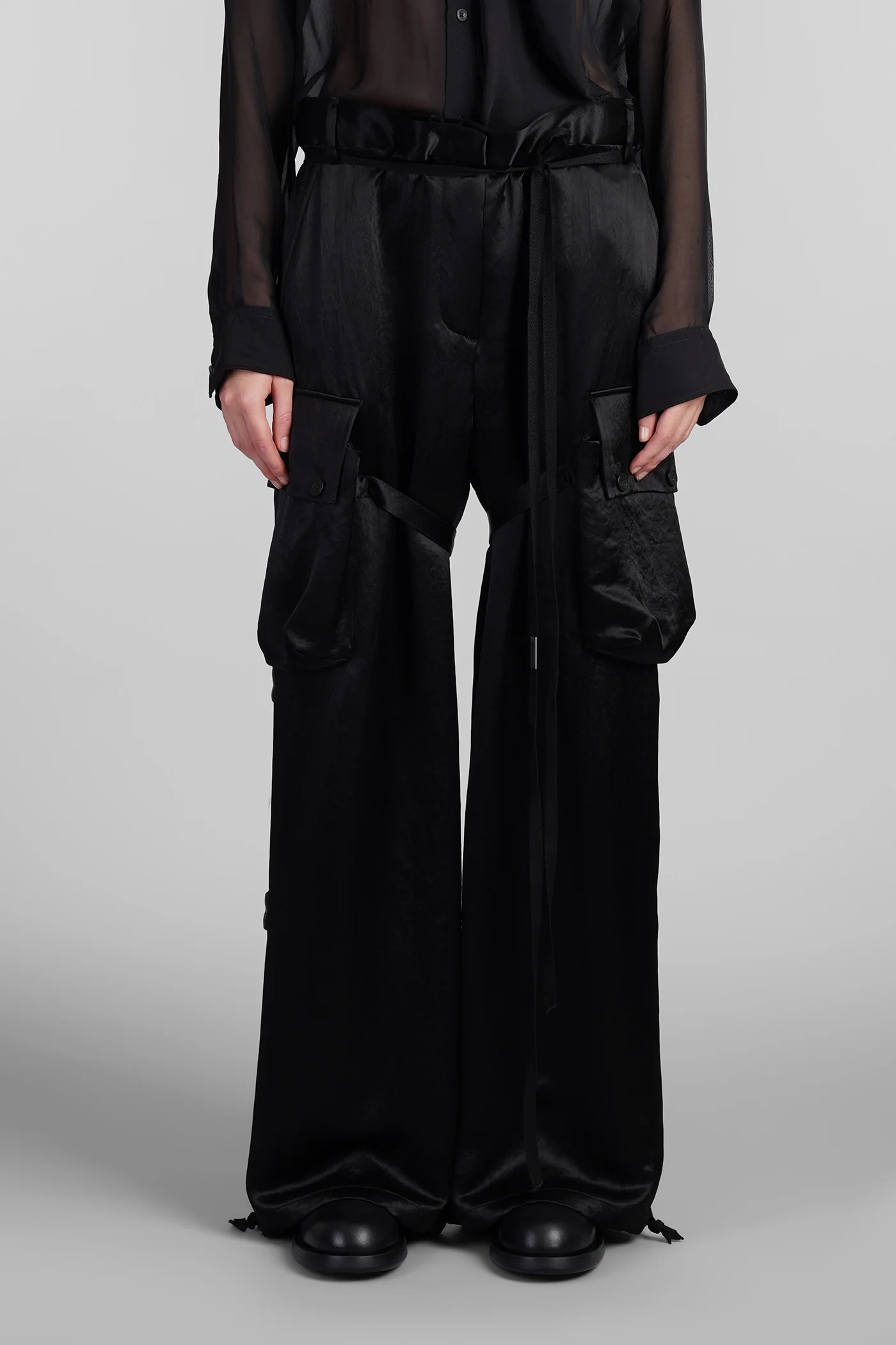 Lare Pants in black acetate