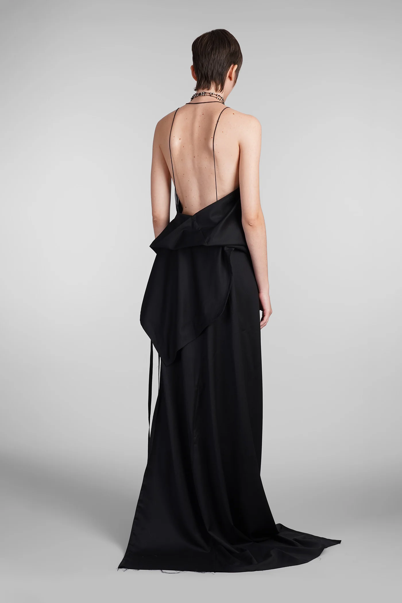Lief Dress woman  in black wool - Image 3