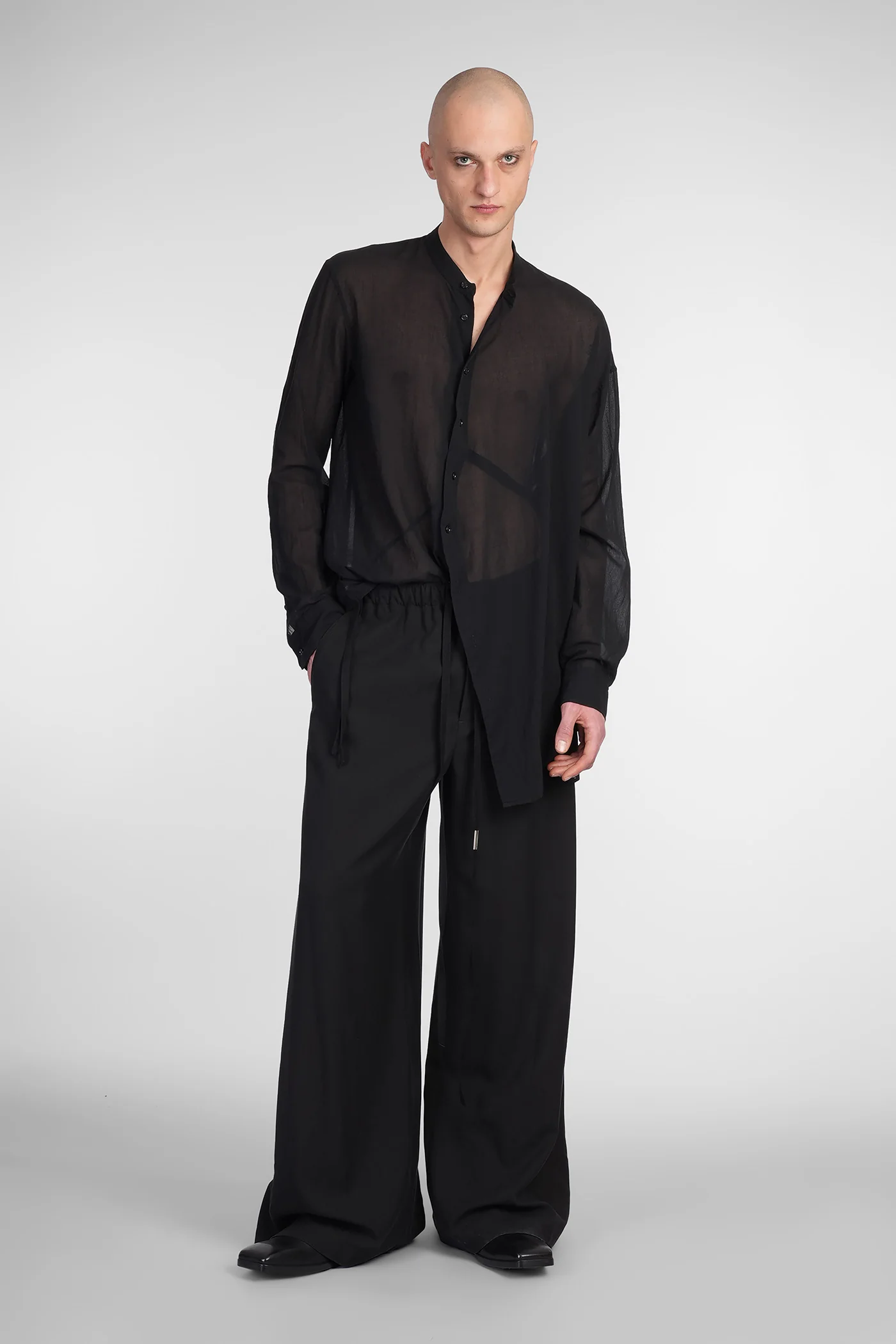 Quemby Shirt in black cotton - Image 2