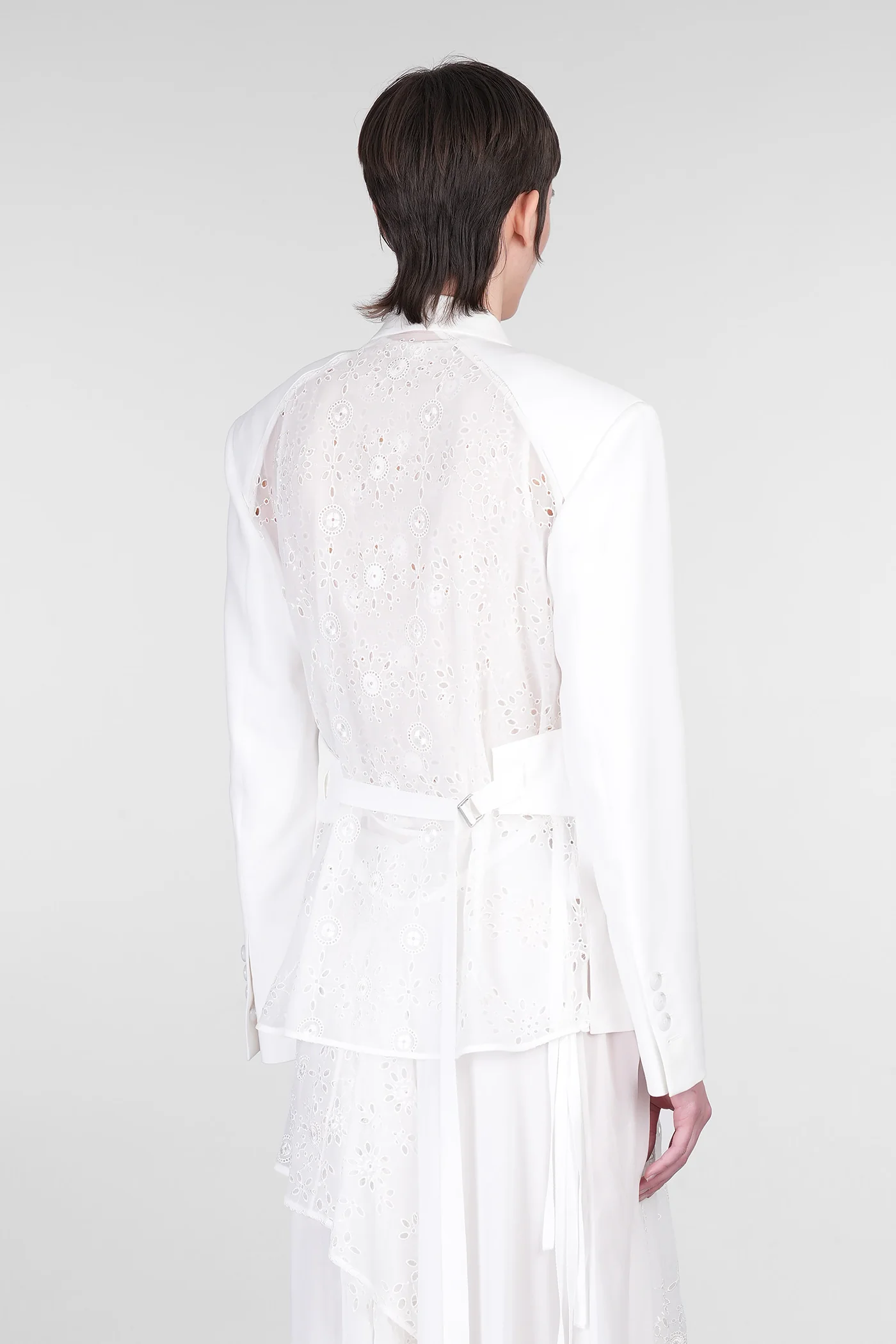Susa Blazer in white viscose - Image 3