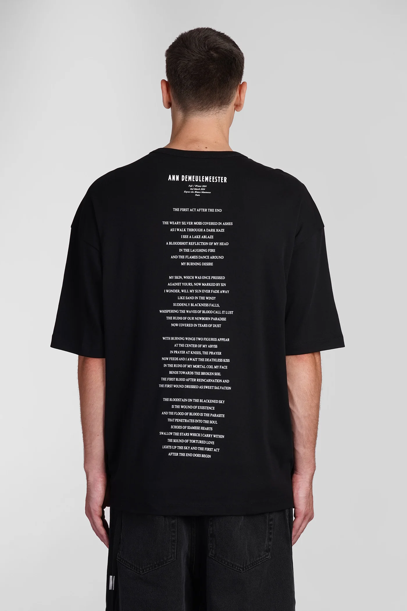 T-Shirt in black cotton - Image 3