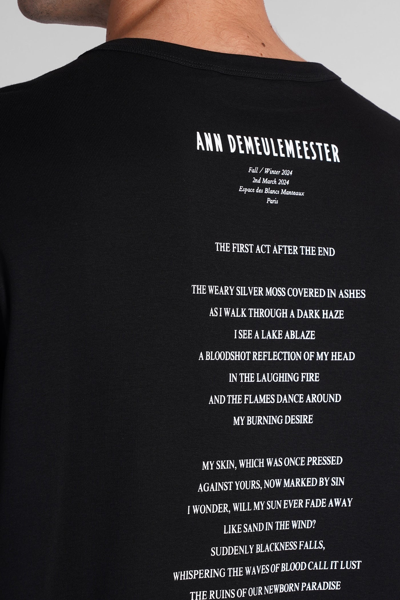 T-Shirt in black cotton - Image 5