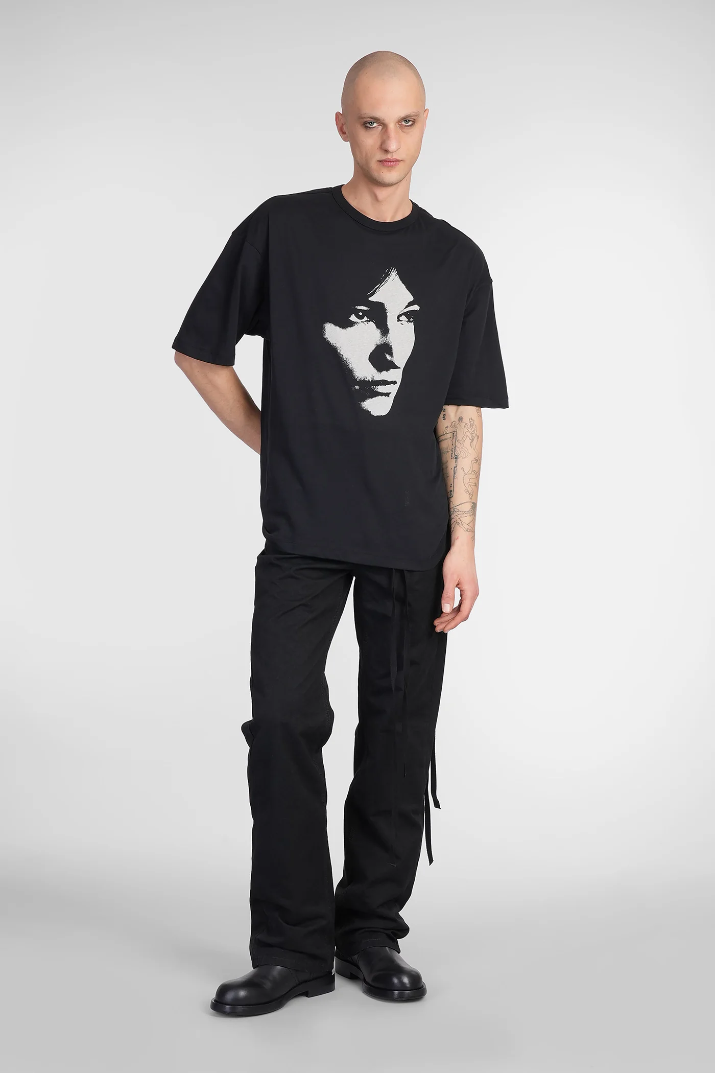 T-Shirt in black cotton - Image 2