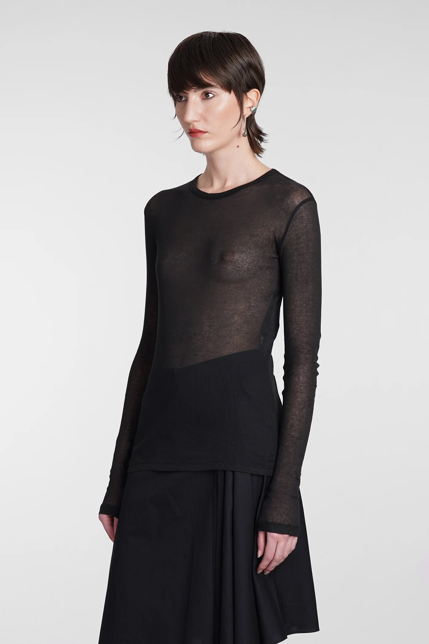 Topwear in black cotton - Image 4