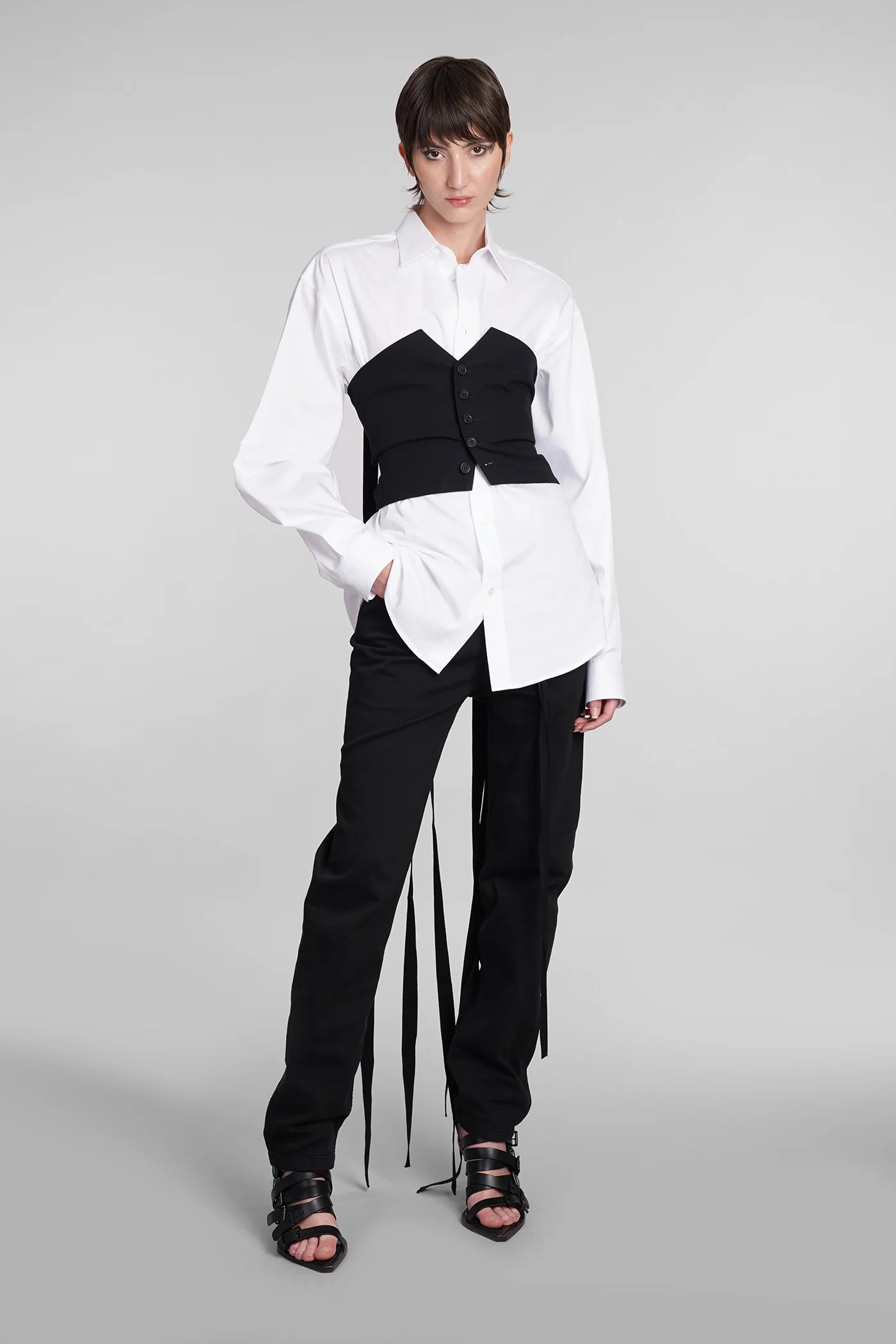 Topwear in black cotton - Image 2