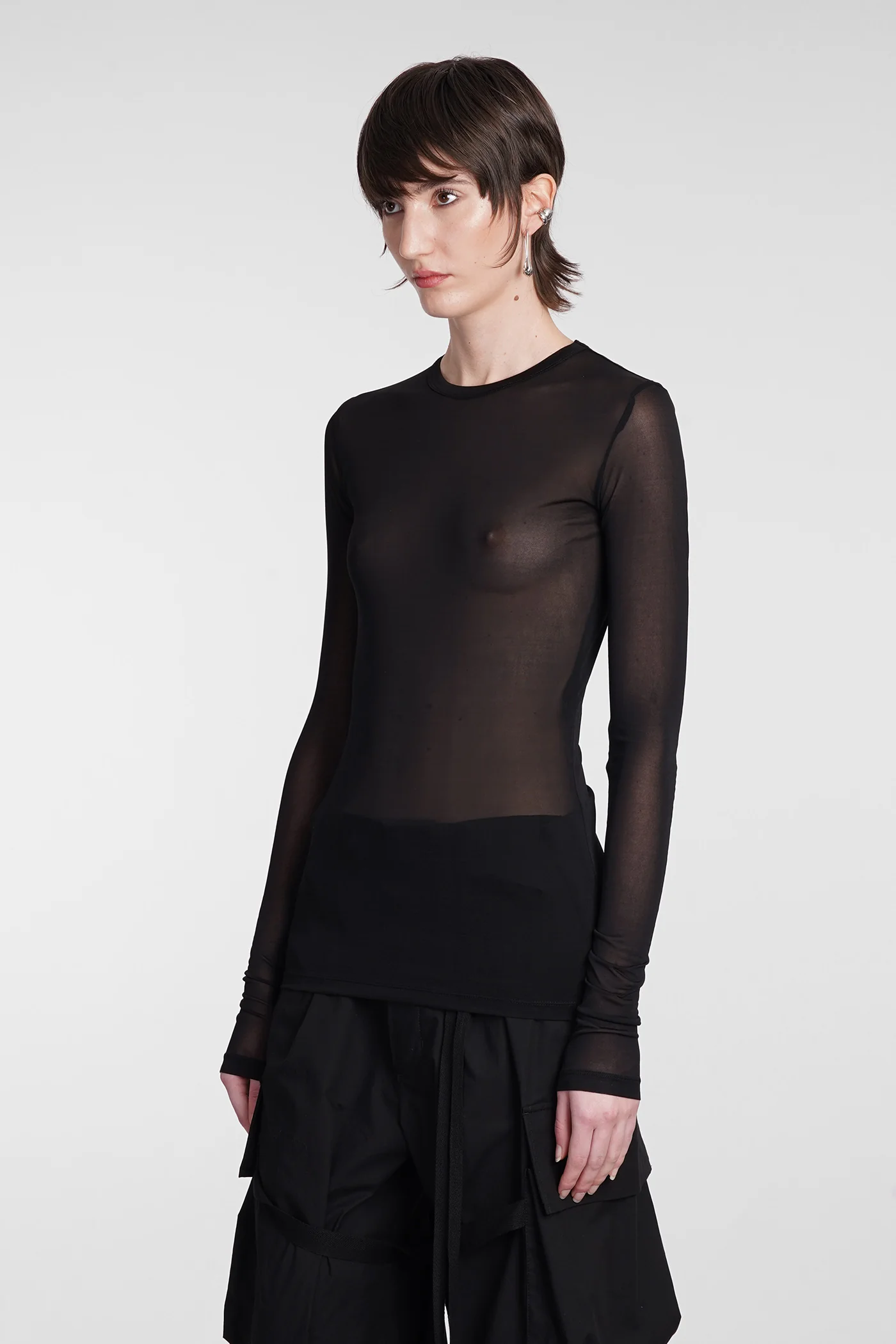 Topwear in black viscose - Image 4